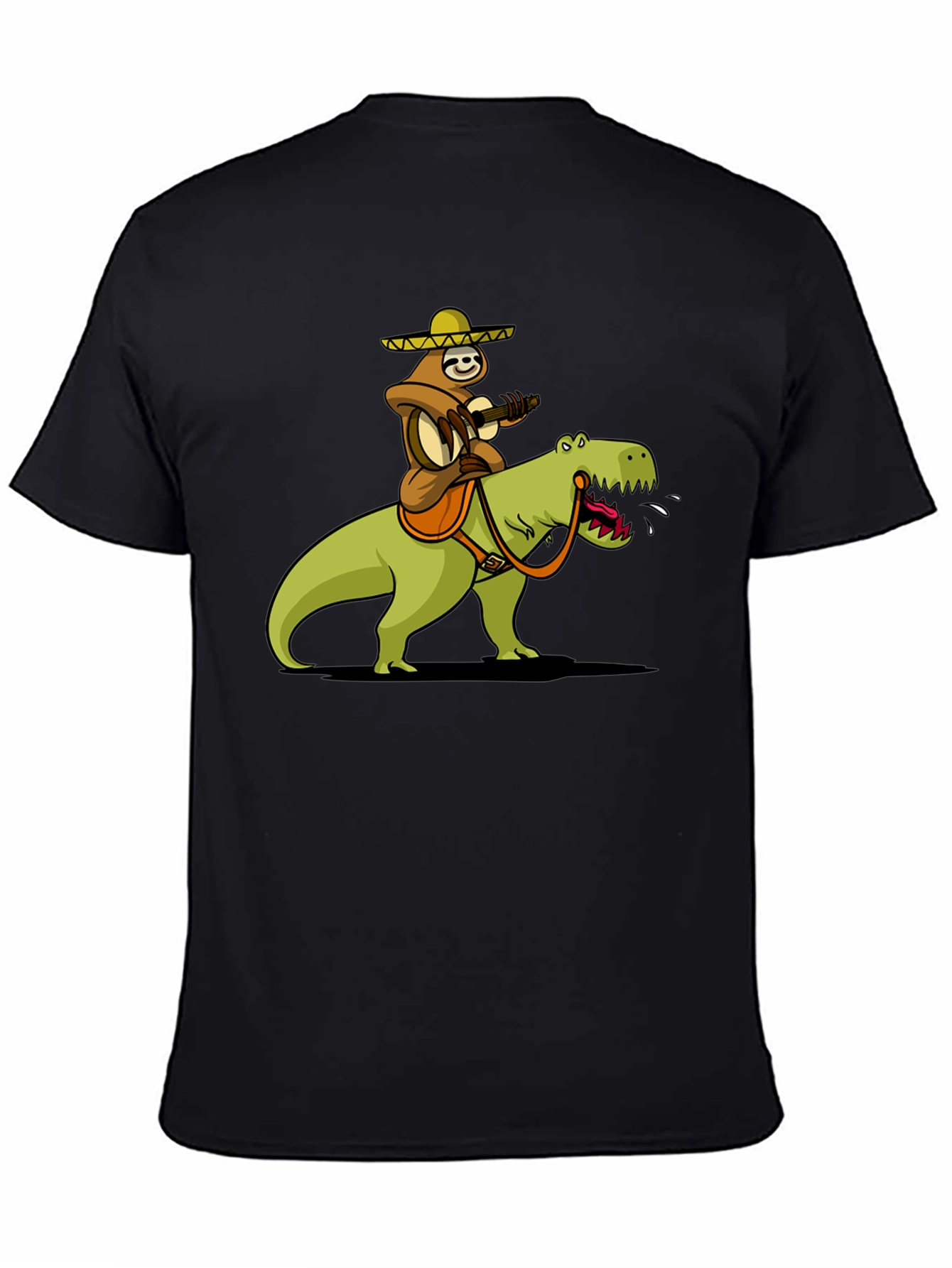 Sloth Riding Dinosaur Graphic T-Shirt