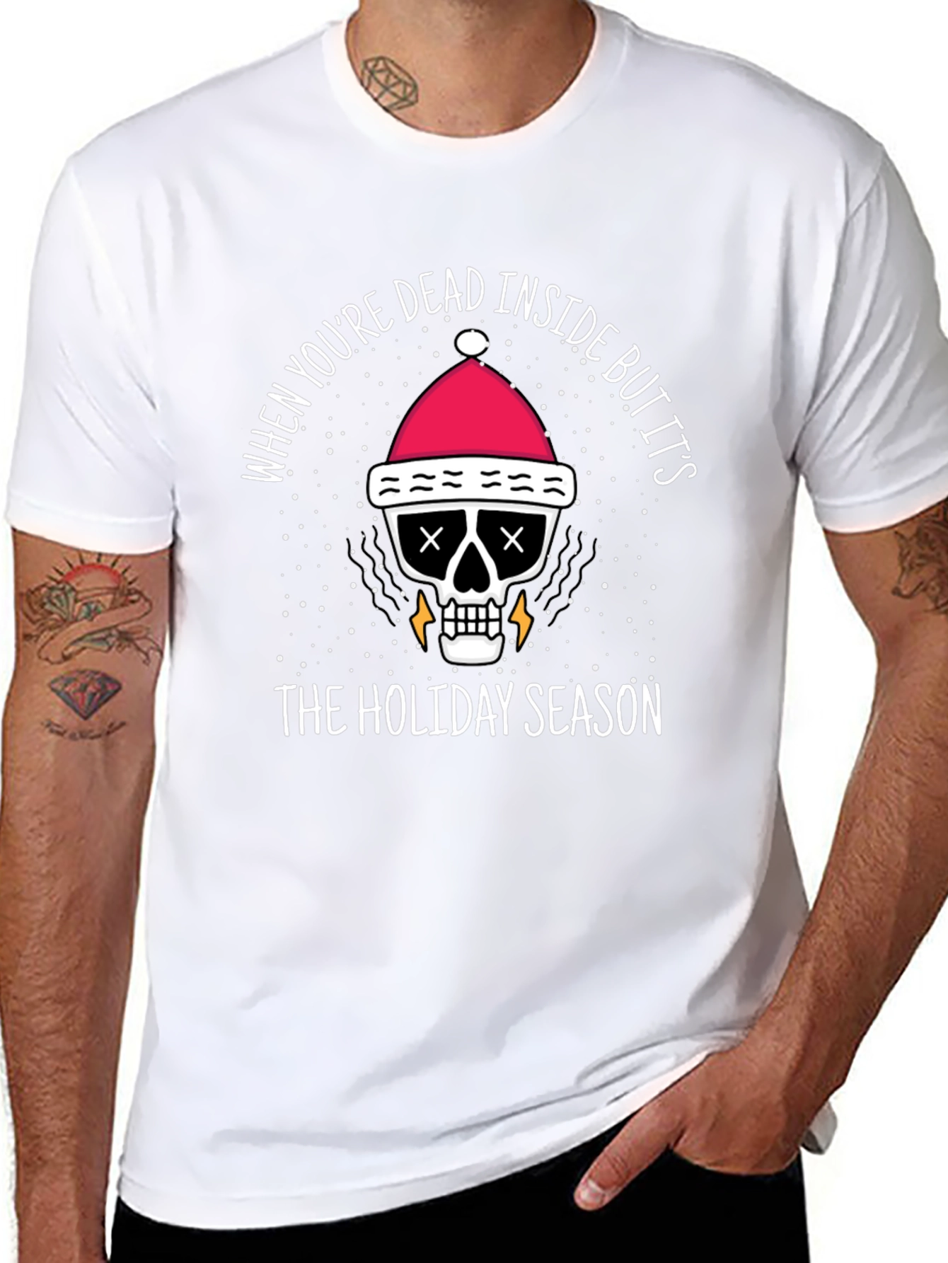 Dead Inside Holiday T-Shirt - Funny Christmas Tee