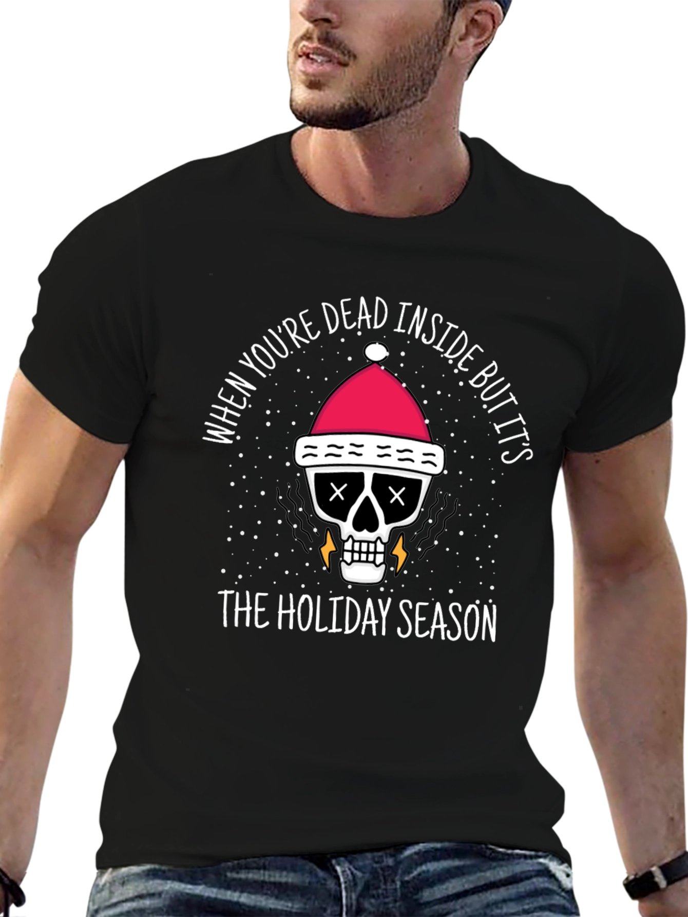 Dead Inside Holiday T-Shirt - Funny Christmas Tee