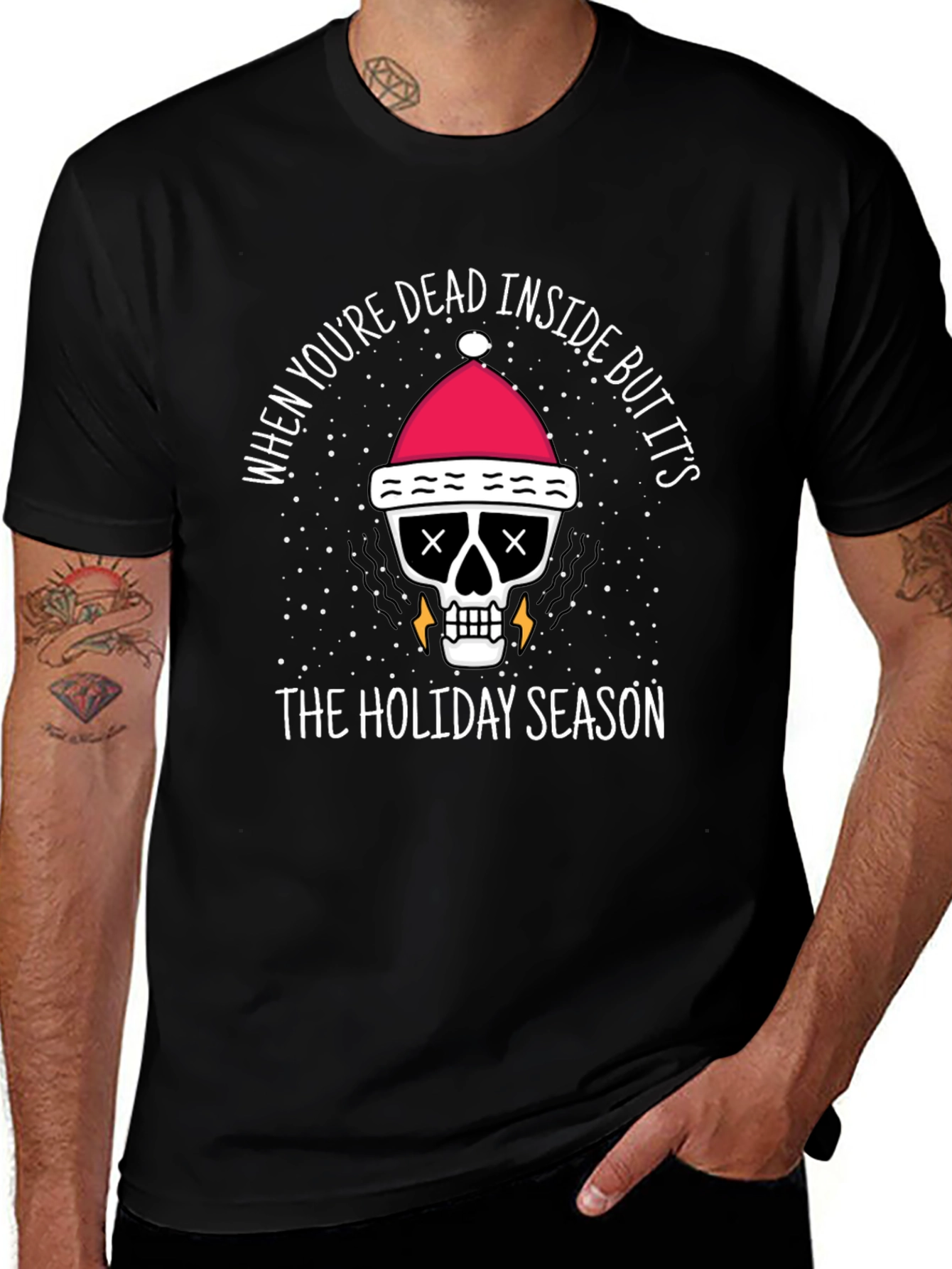Dead Inside Holiday T-Shirt - Funny Christmas Tee