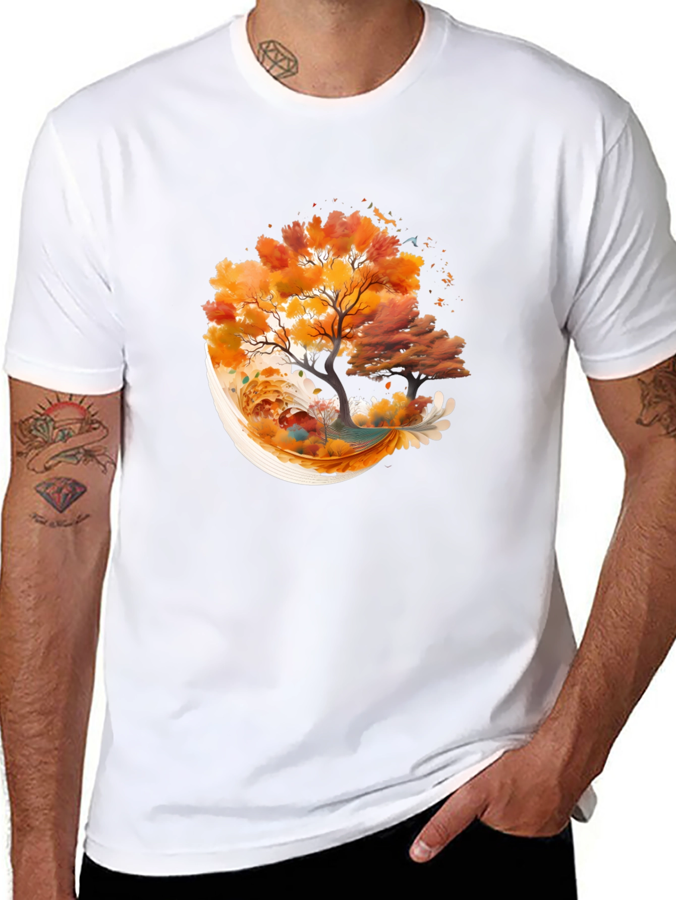 Autumn Tree Graphic Tee - Stylish Nature Inspired Design