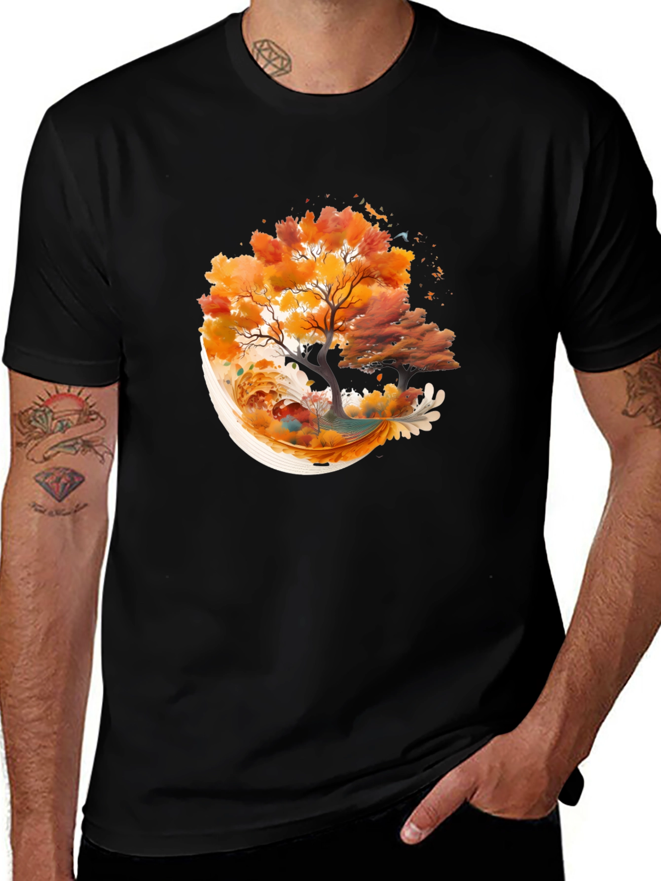 Autumn Tree Graphic Tee - Stylish Nature Inspired Design