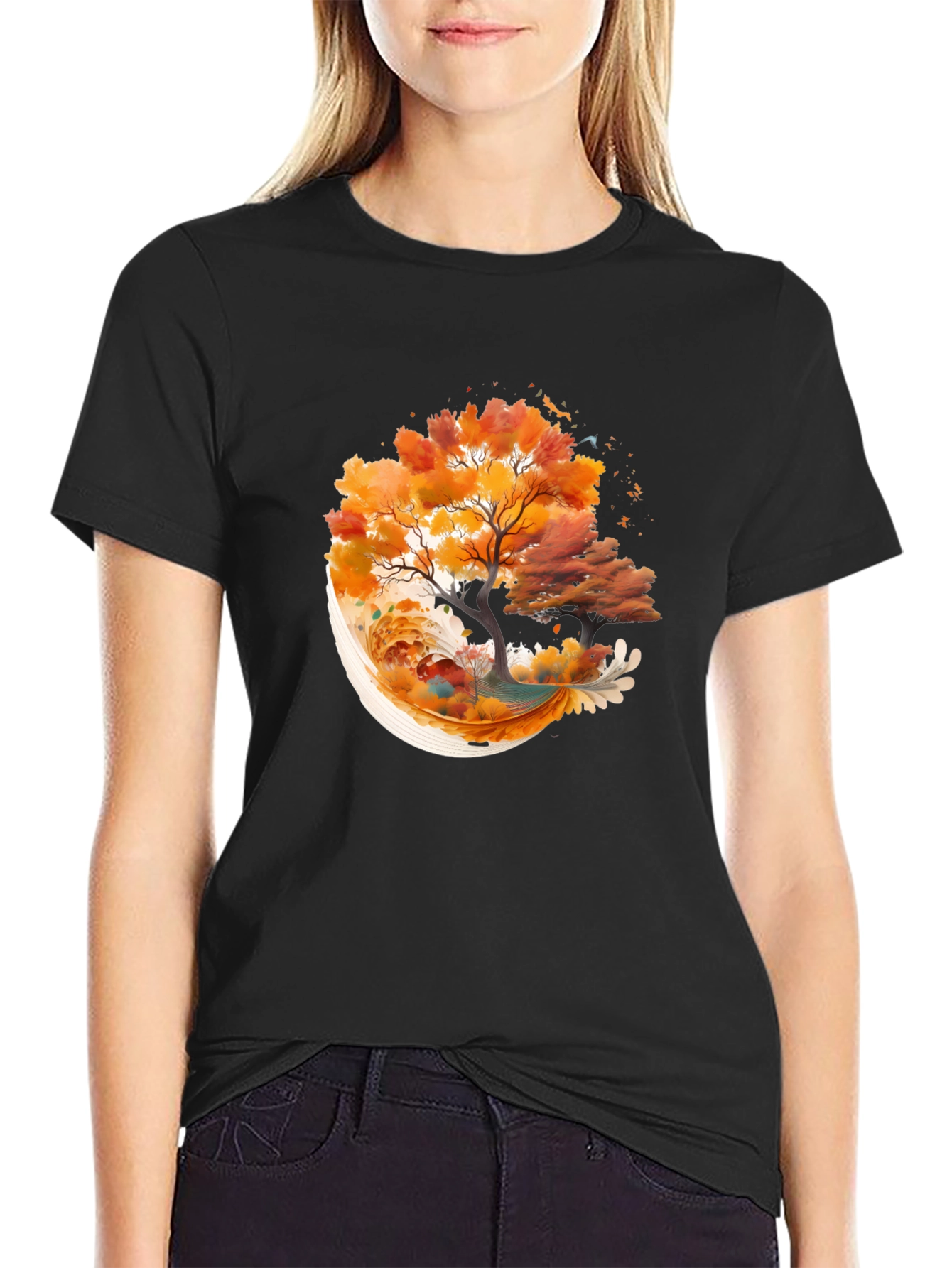 Autumn Tree Graphic Tee - Stylish Nature Inspired Design