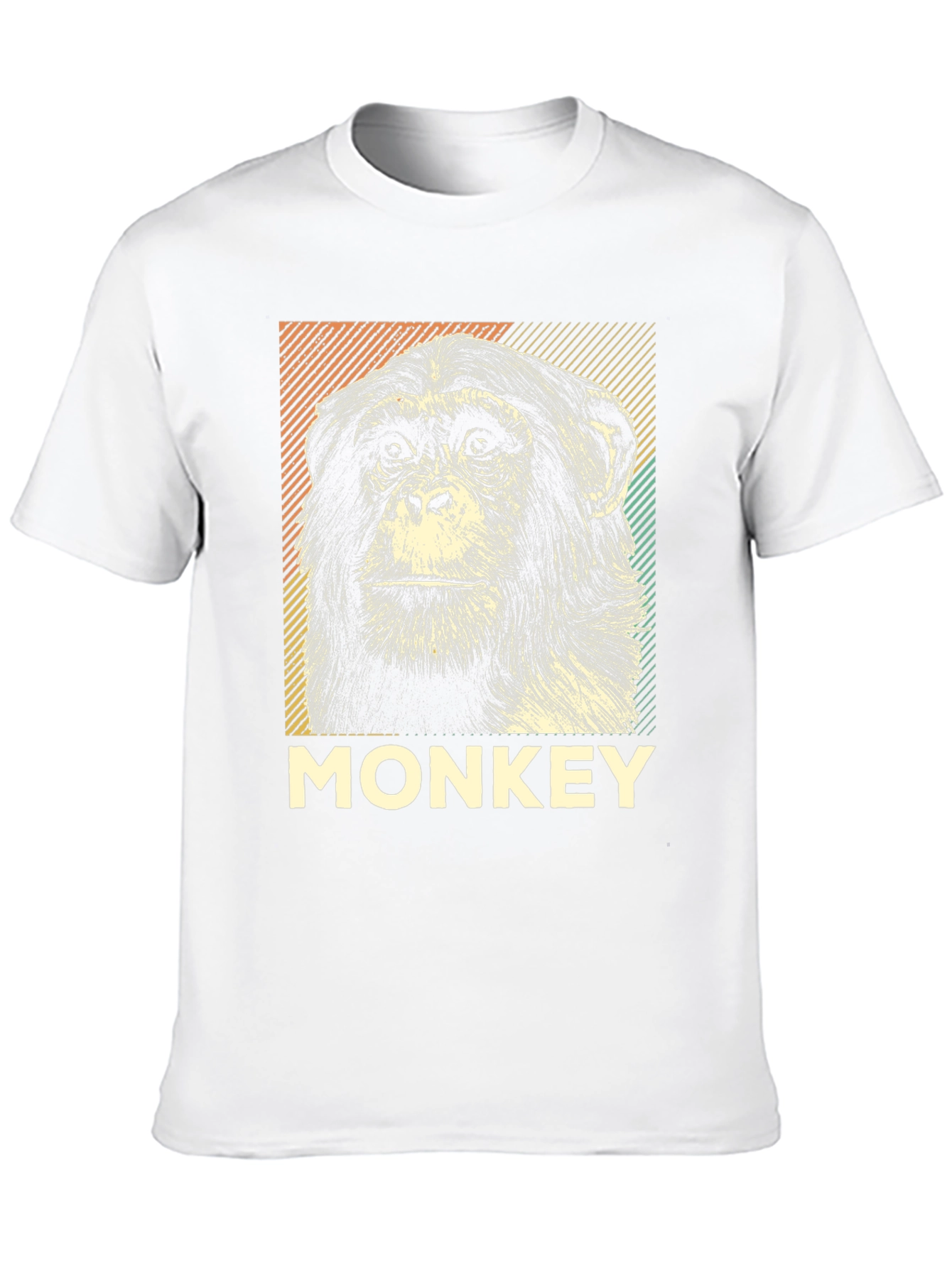 Retro Monkey Graphic Tee - Black Cotton T-Shirt