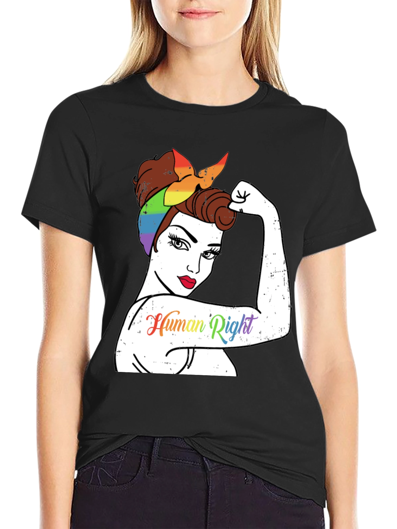 Feminist Human Rights Rainbow Bandana T-Shirt