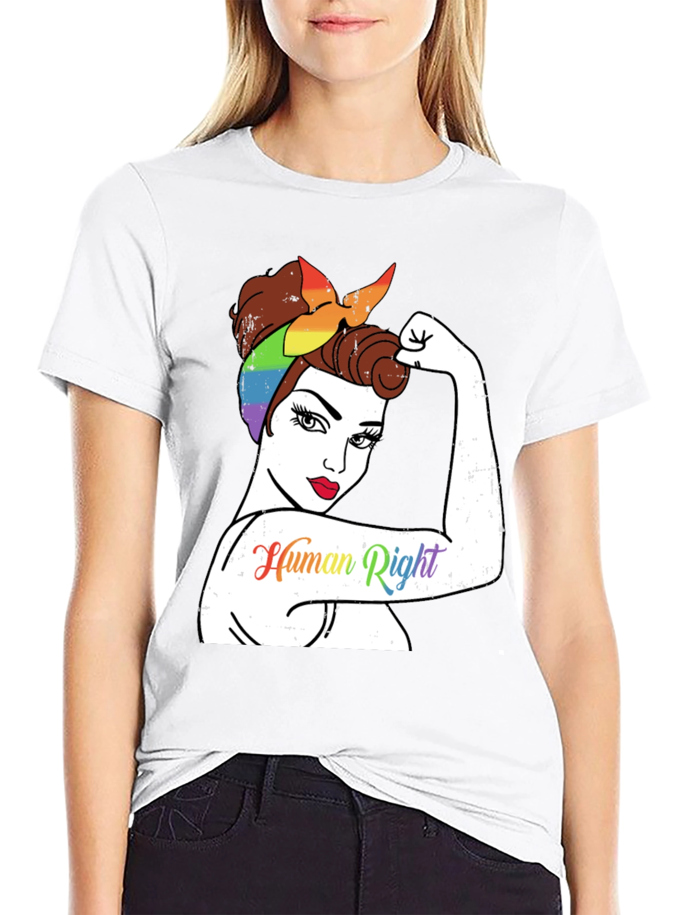 Feminist Human Rights Rainbow Bandana T-Shirt