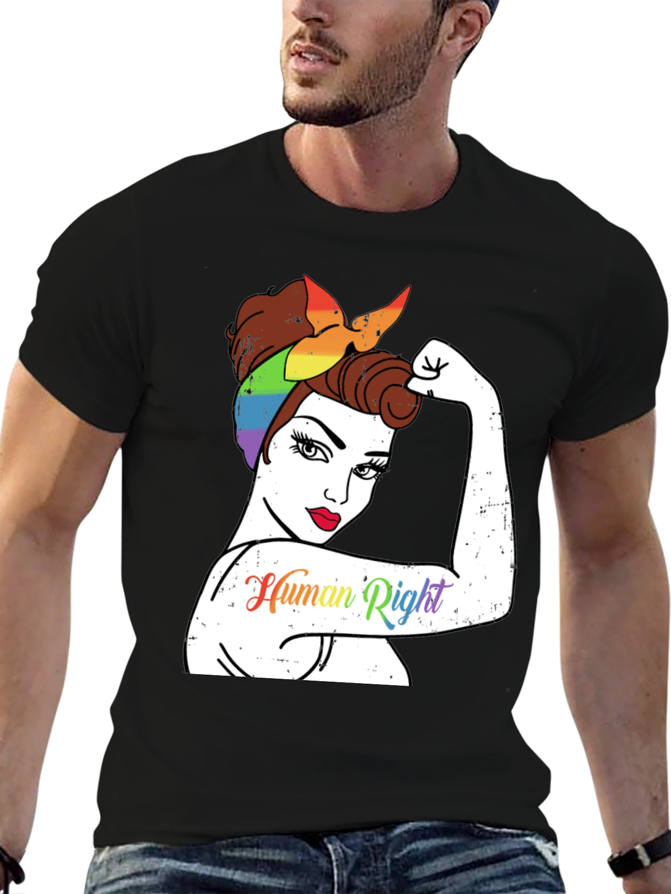 Feminist Human Rights Rainbow Bandana T-Shirt