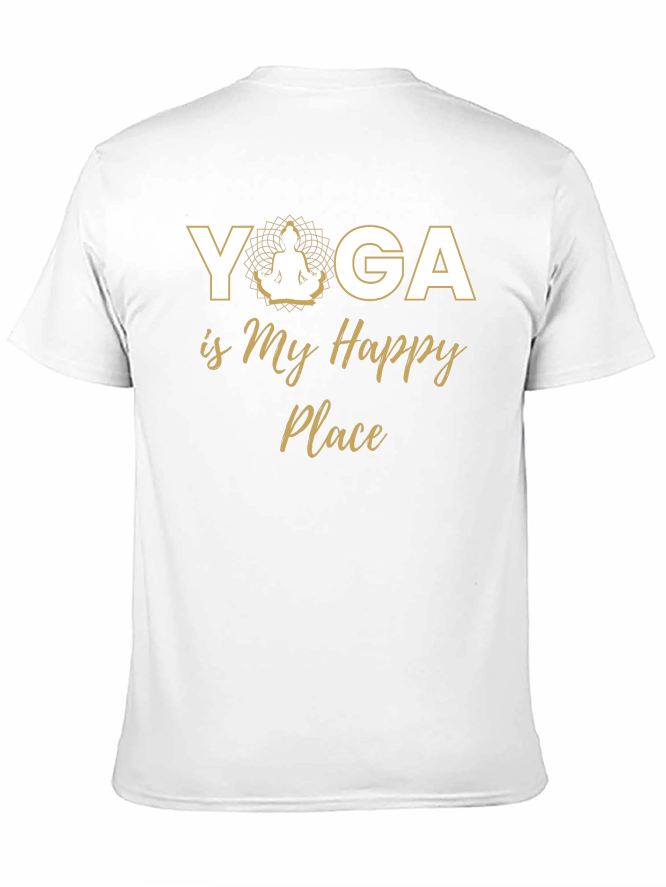 Yoga is My Happy Place Black T-Shirt