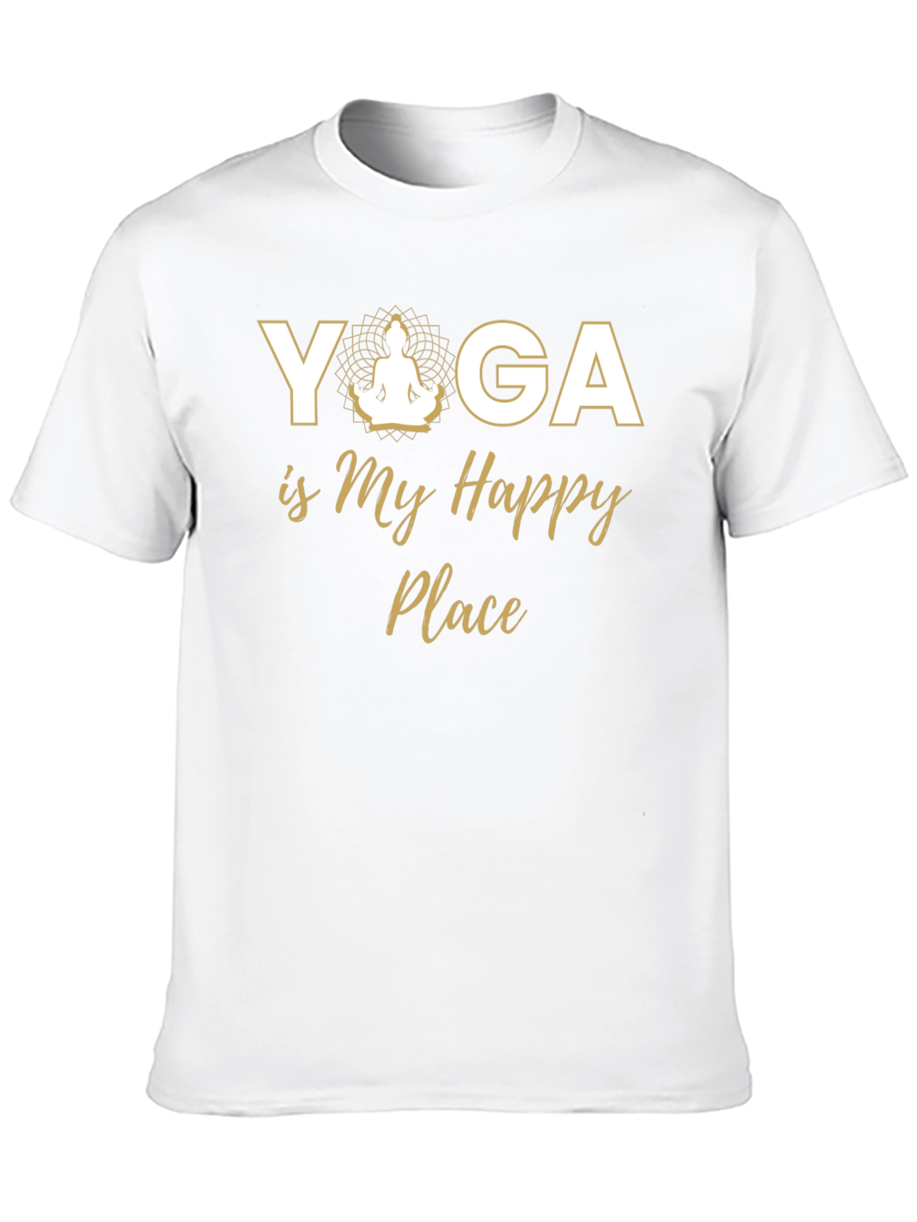 Yoga is My Happy Place Black T-Shirt