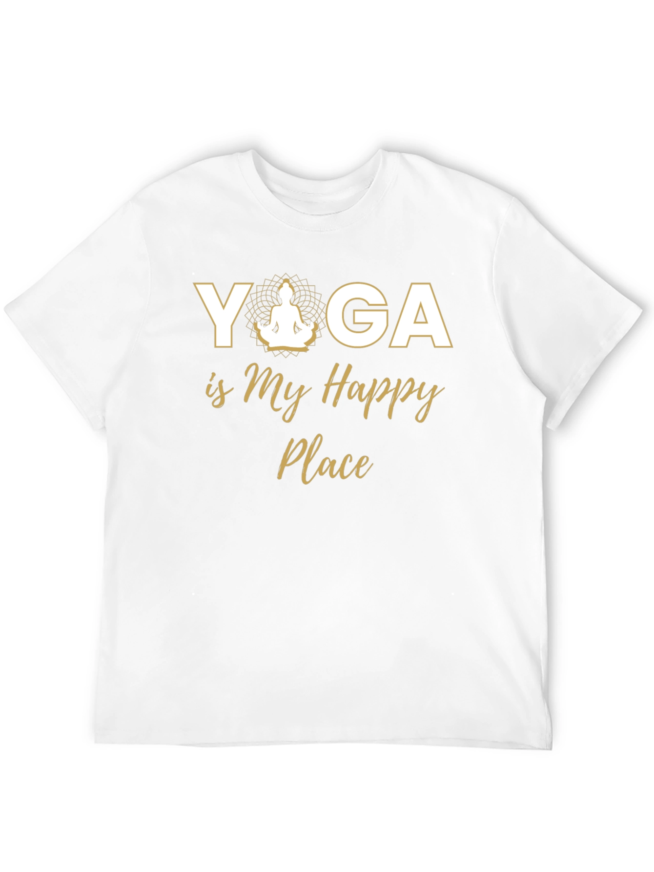 Yoga is My Happy Place Black T-Shirt