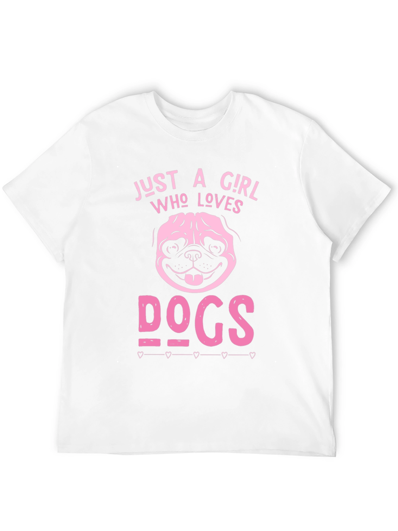 Just A Girl Who Loves Dogs Black T-Shirt