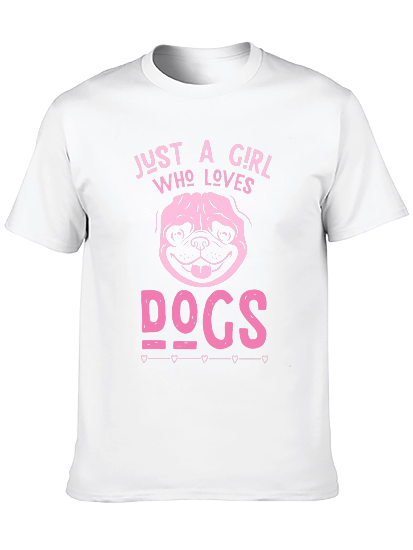 Just A Girl Who Loves Dogs Black T-Shirt