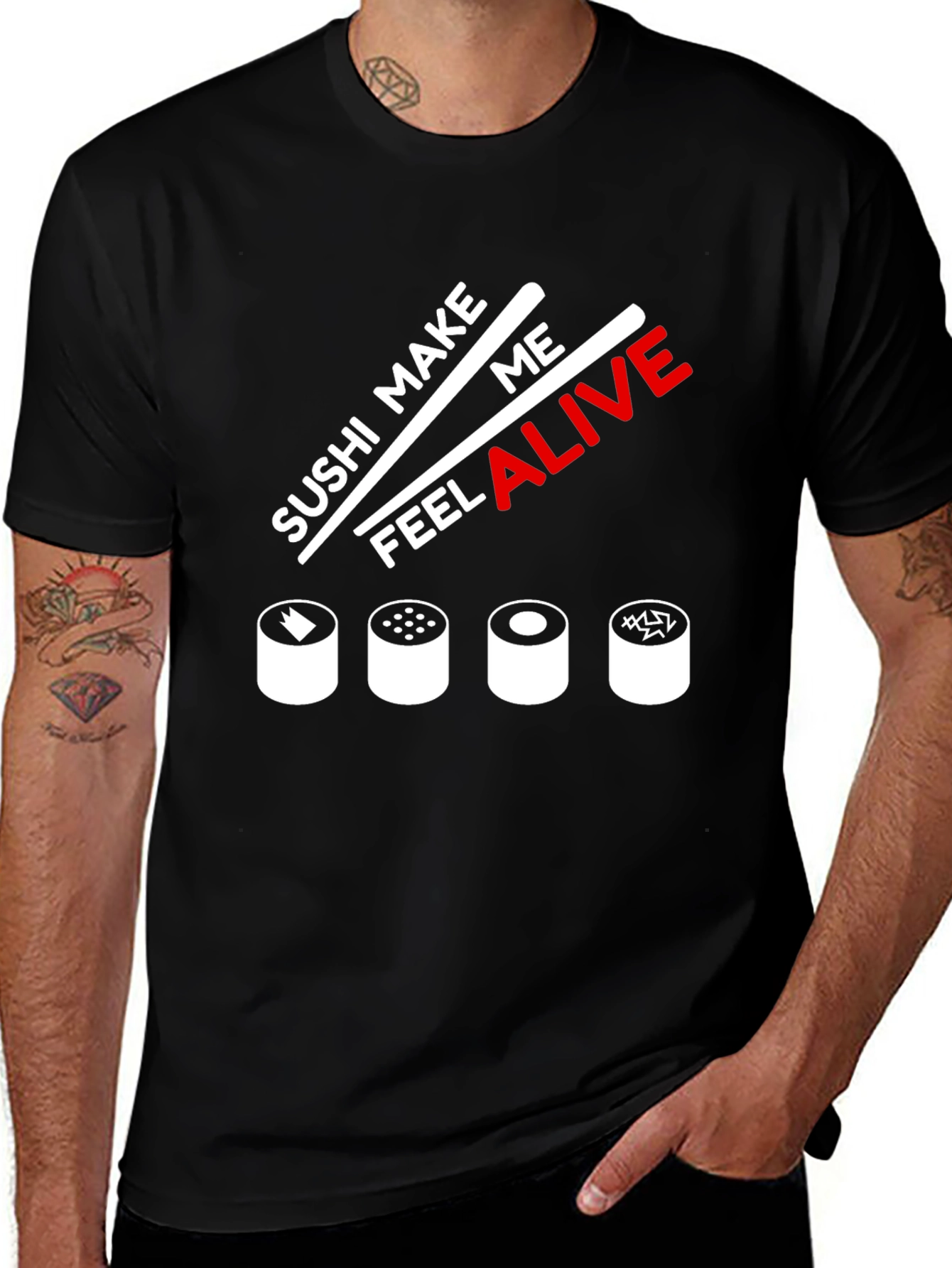 Sushi Make Me Feel Alive Graphic T-Shirt