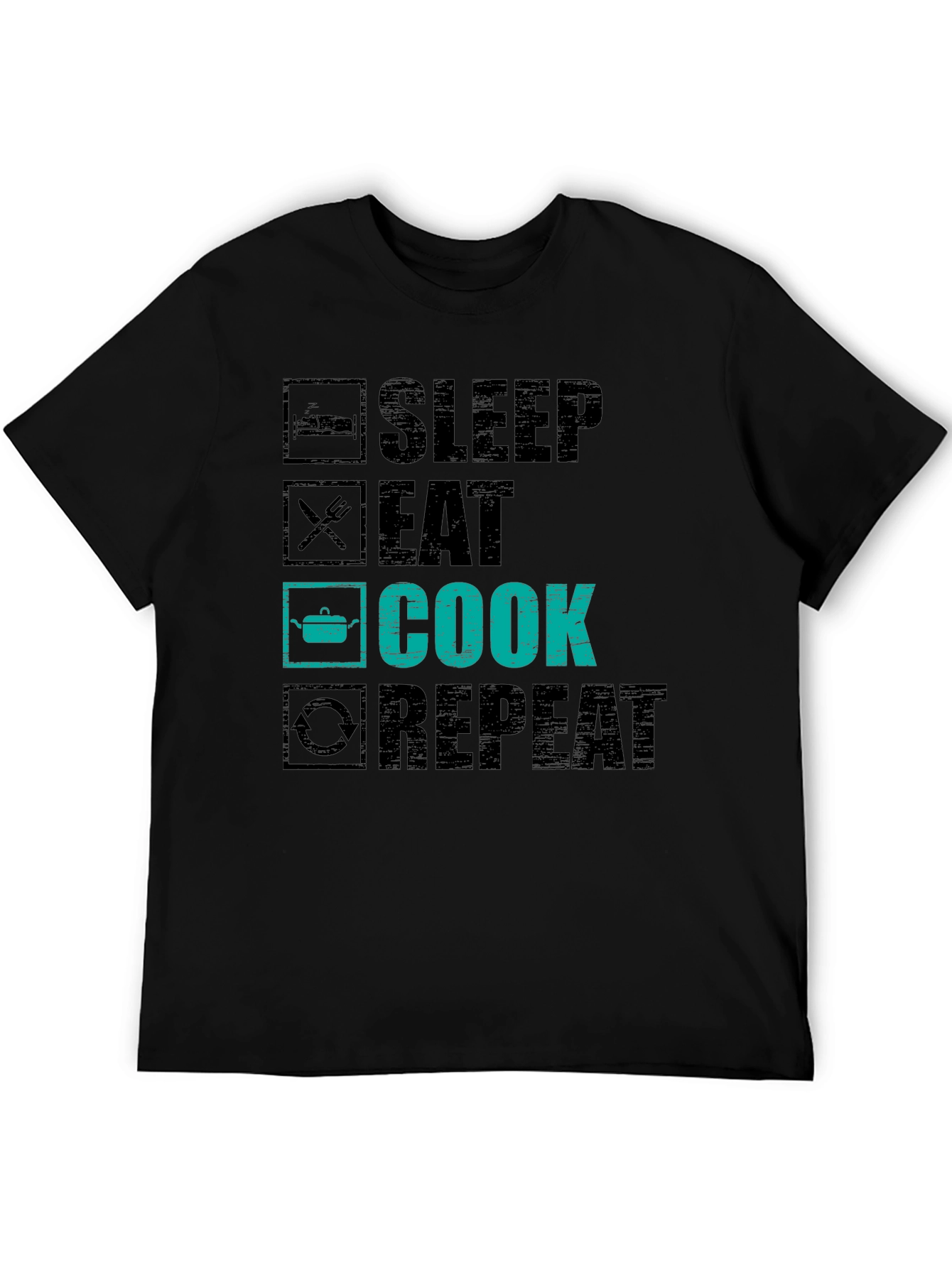 Sleep Eat Cook Repeat Graphic Tee