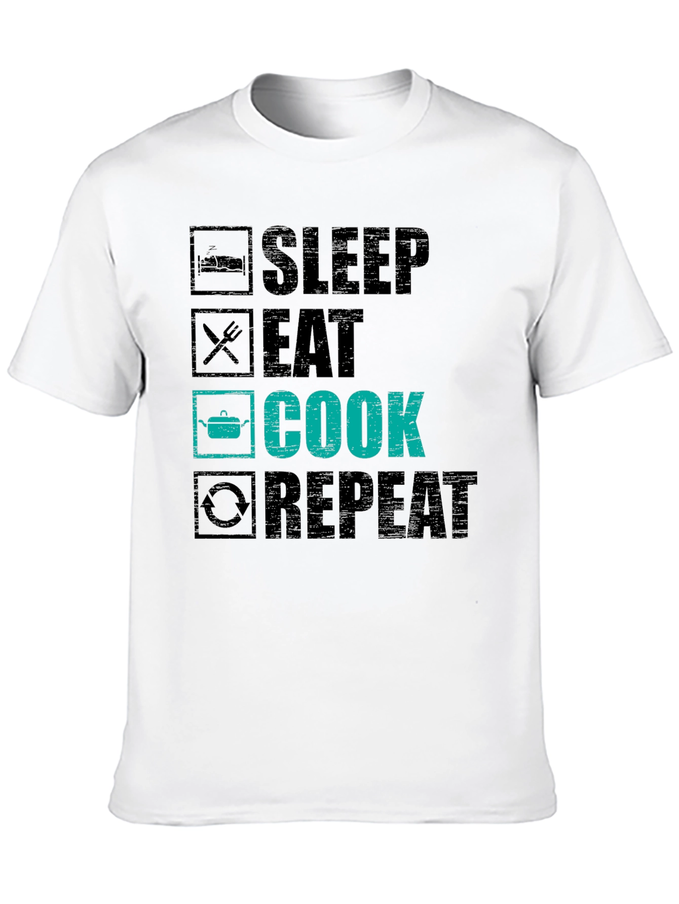 Sleep Eat Cook Repeat Graphic Tee