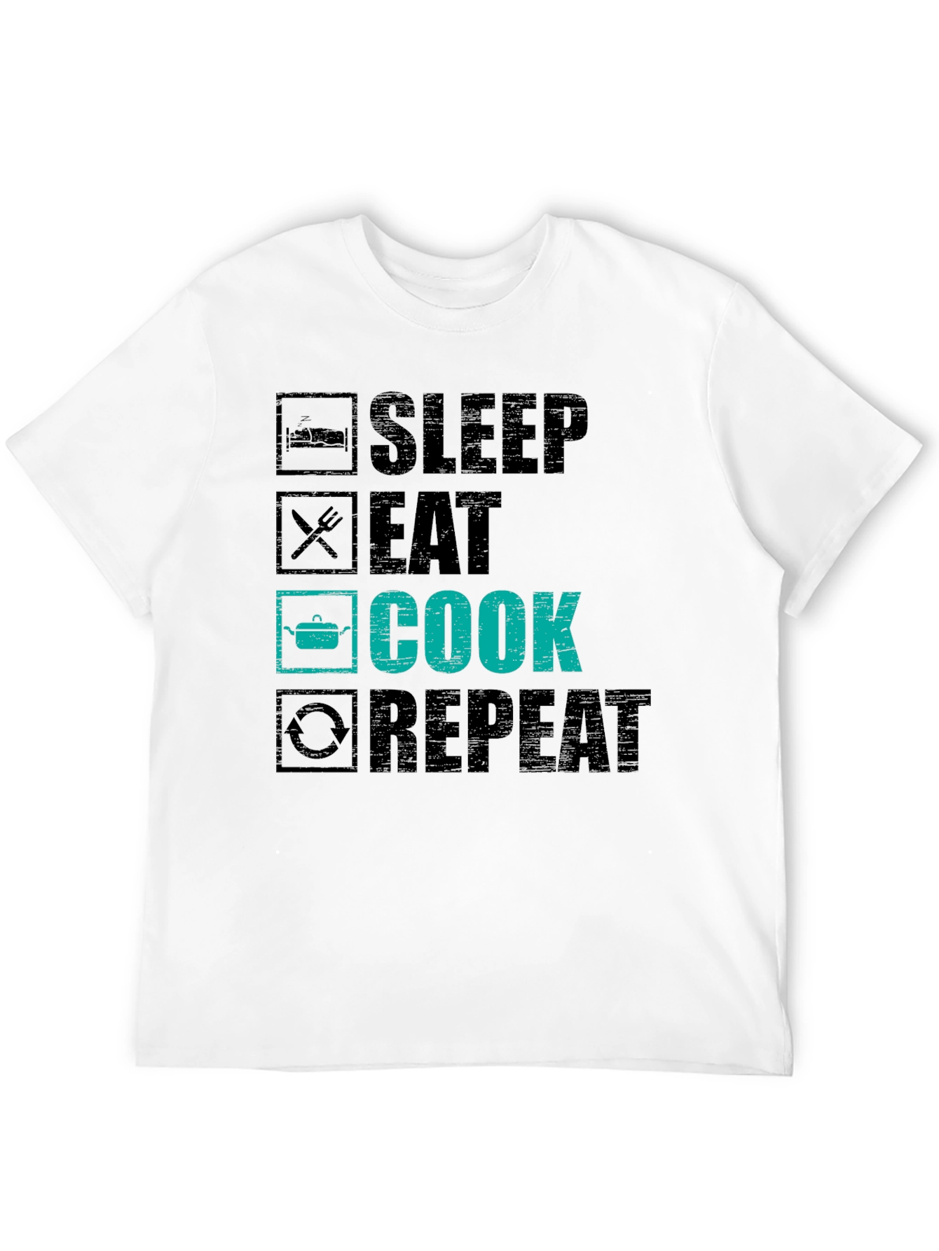 Sleep Eat Cook Repeat Graphic Tee