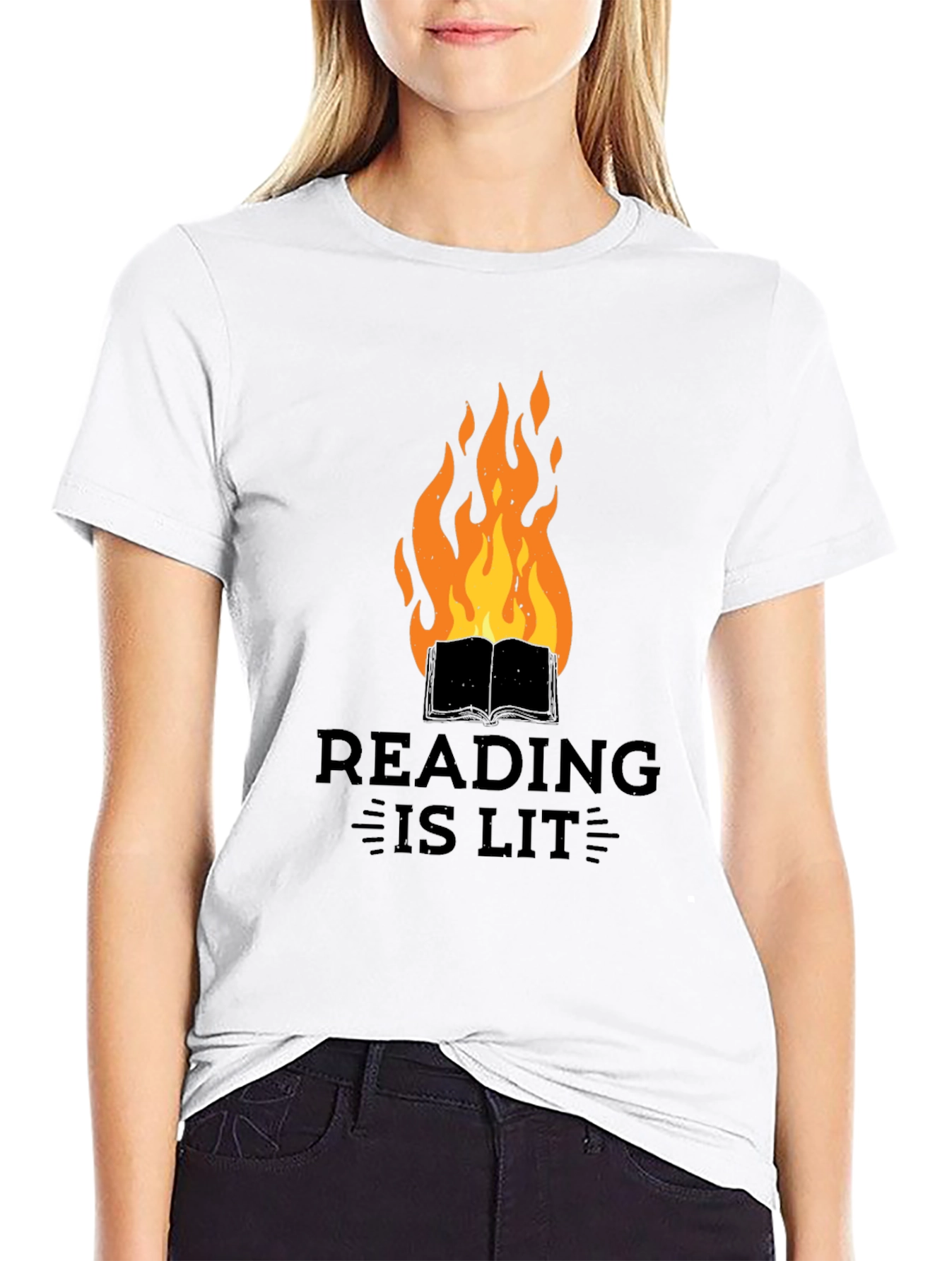 Reading Is Lit Graphic Tee - Book Lover T-Shirt