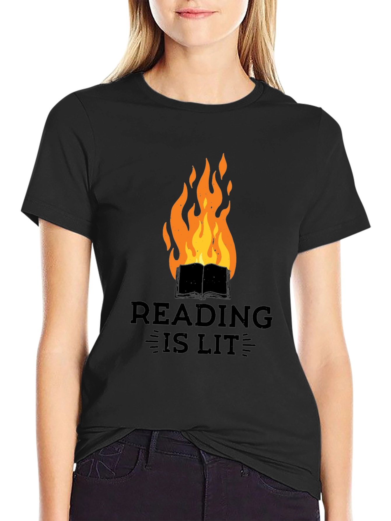 Reading Is Lit Graphic Tee - Book Lover T-Shirt