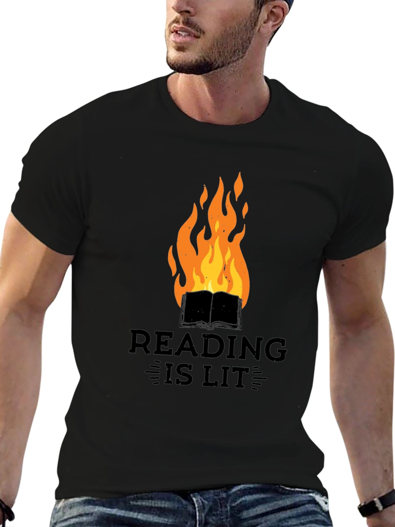 Reading Is Lit Graphic Tee - Book Lover T-Shirt