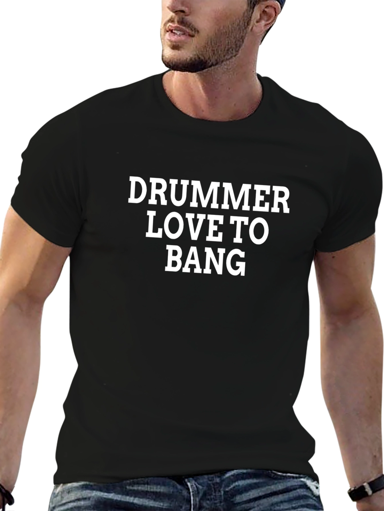 Drummer Love to Bang Black T-Shirt