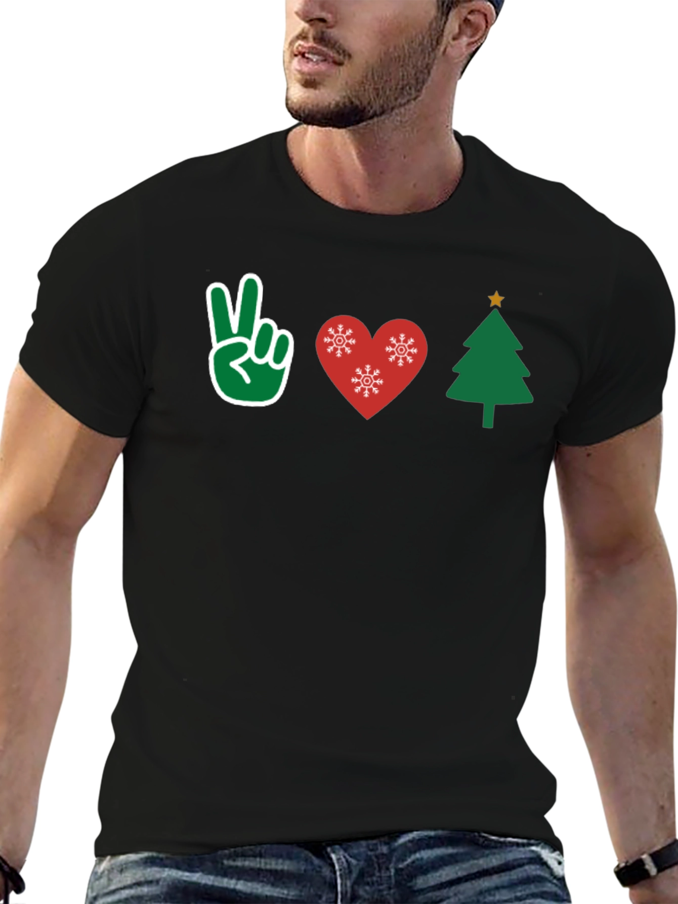 Peace Love Christmas T-Shirt Holiday Tee
