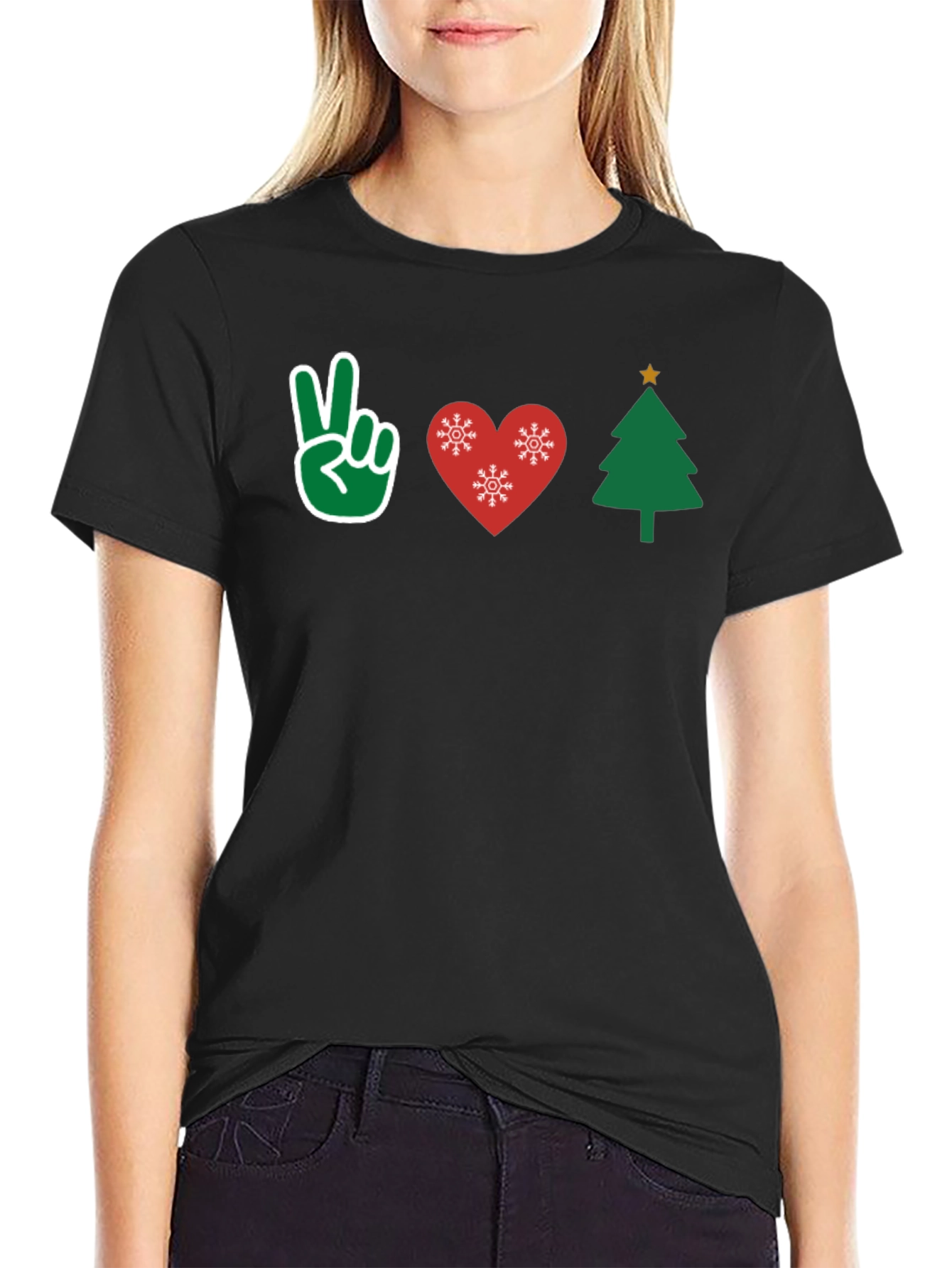 Peace Love Christmas T-Shirt Holiday Tee