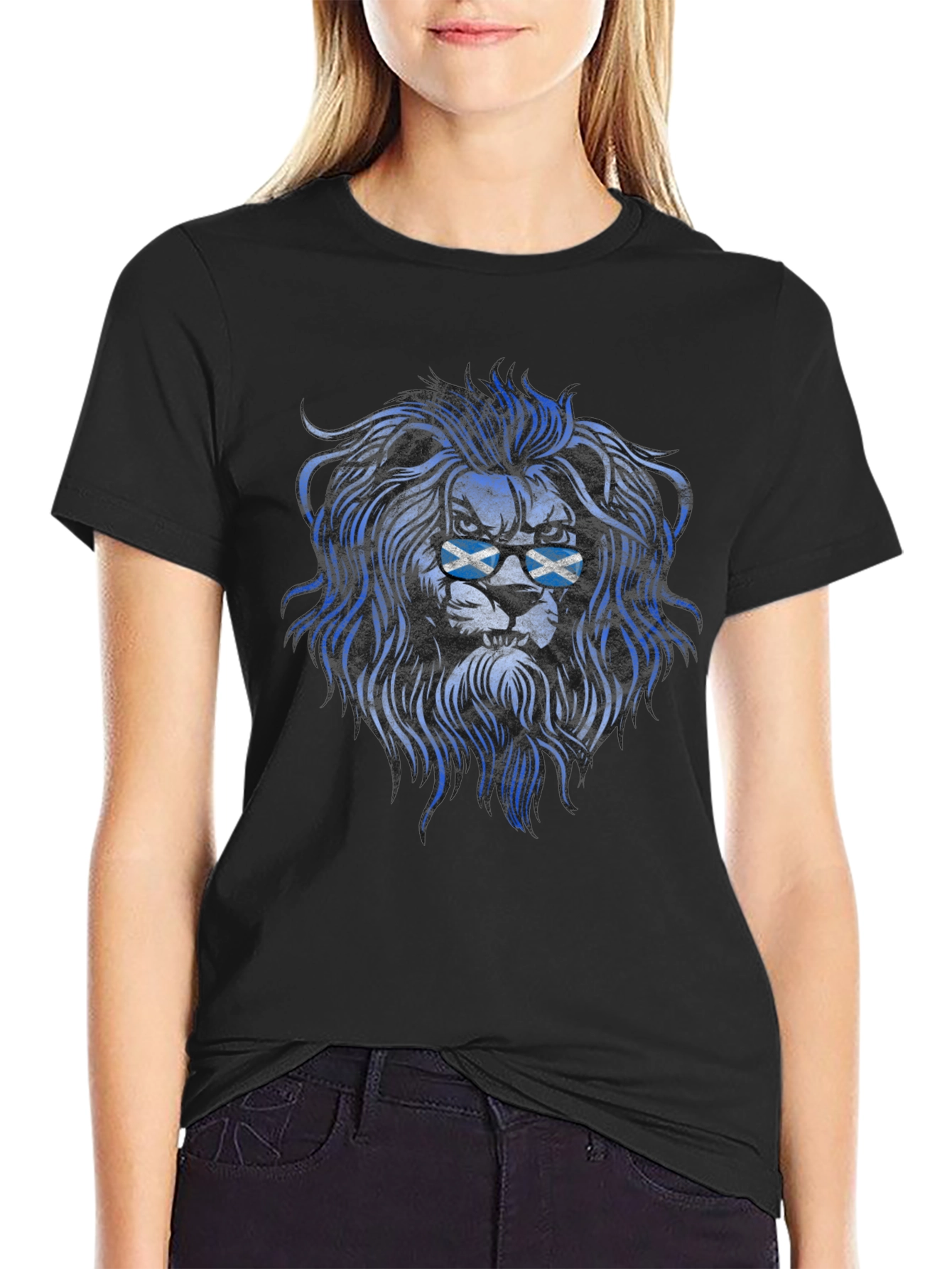 Scottish Lion Graphic T-Shirt - Mens Black Tee