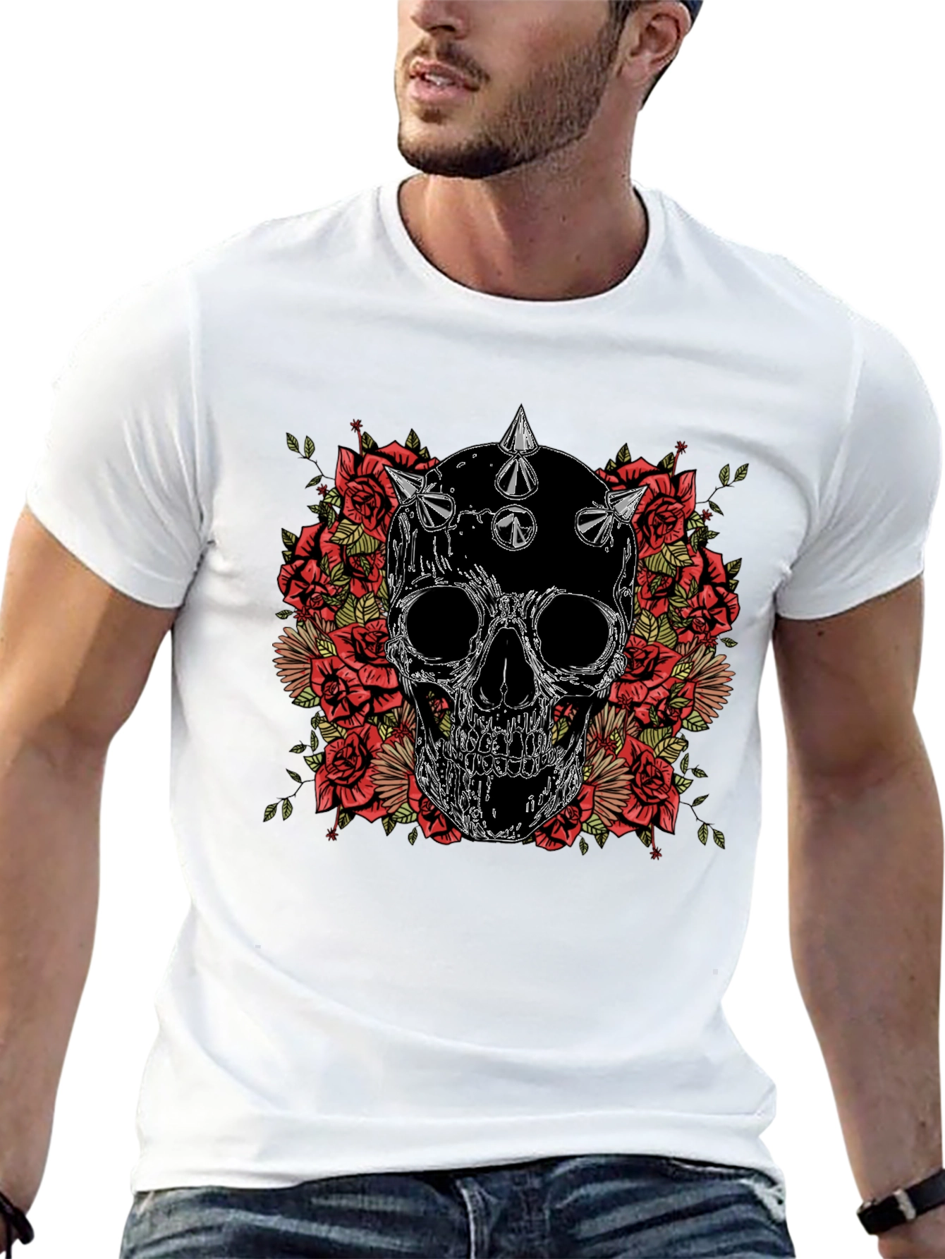 Skull and Roses Graphic Tee
