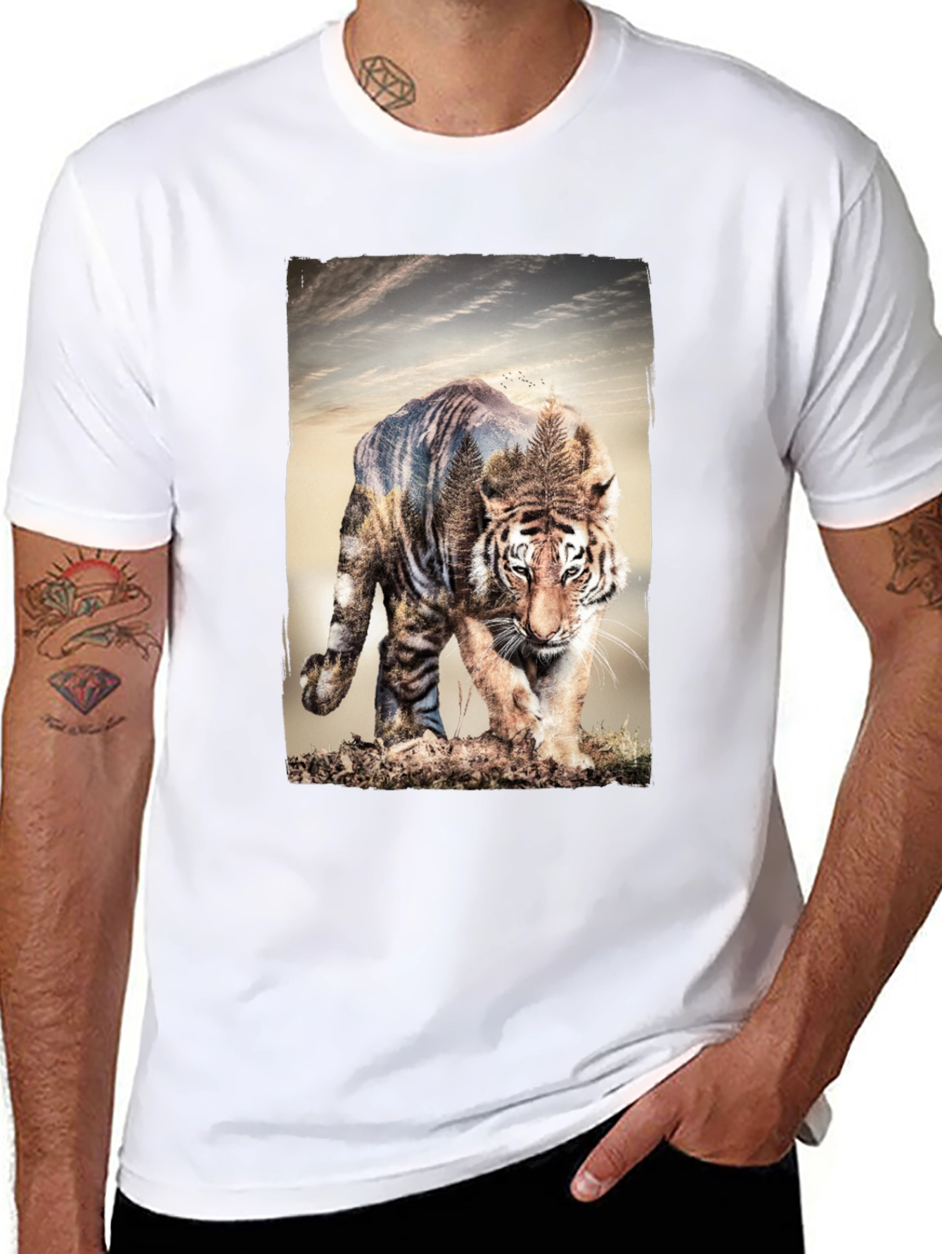 Tiger Graphic Print Tee - Nature Inspired Style