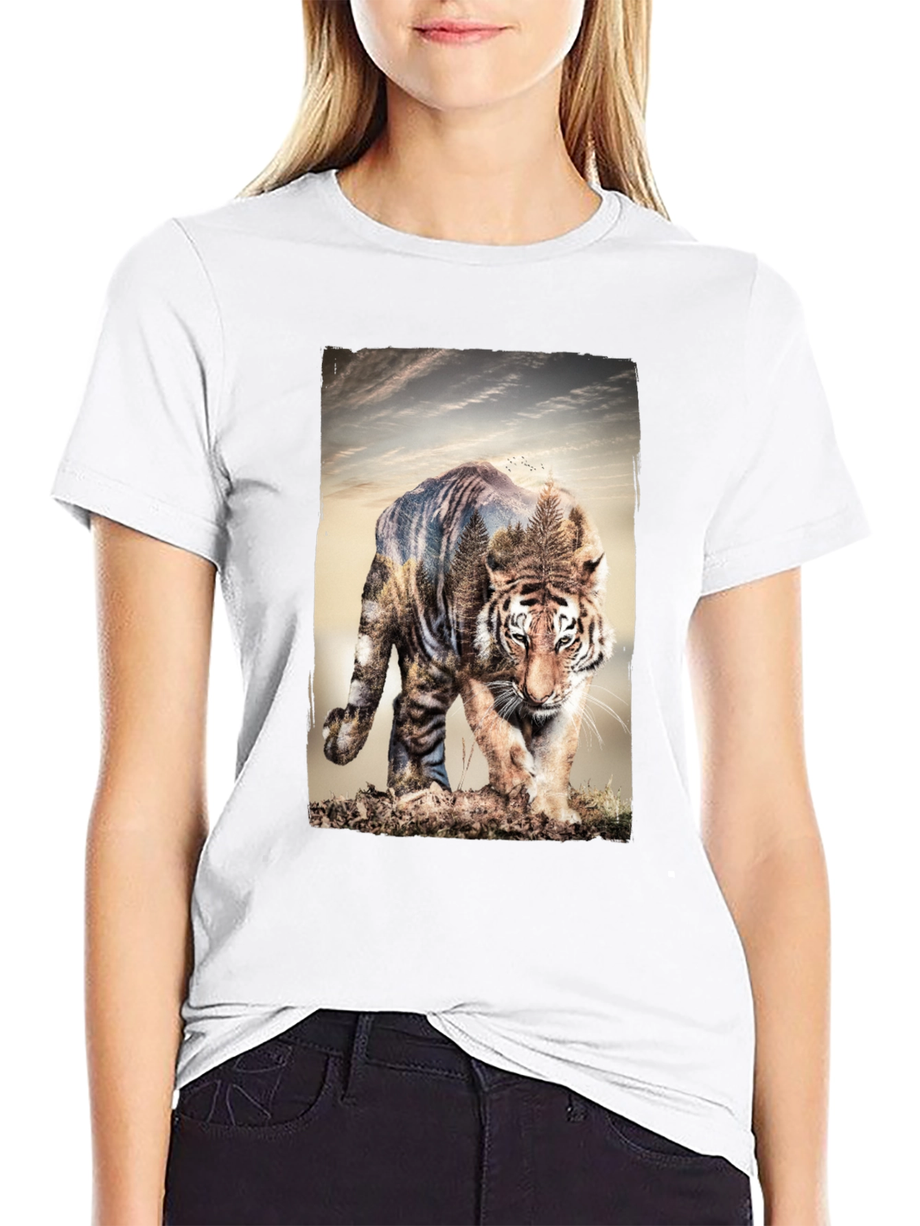 Tiger Graphic Print Tee - Nature Inspired Style