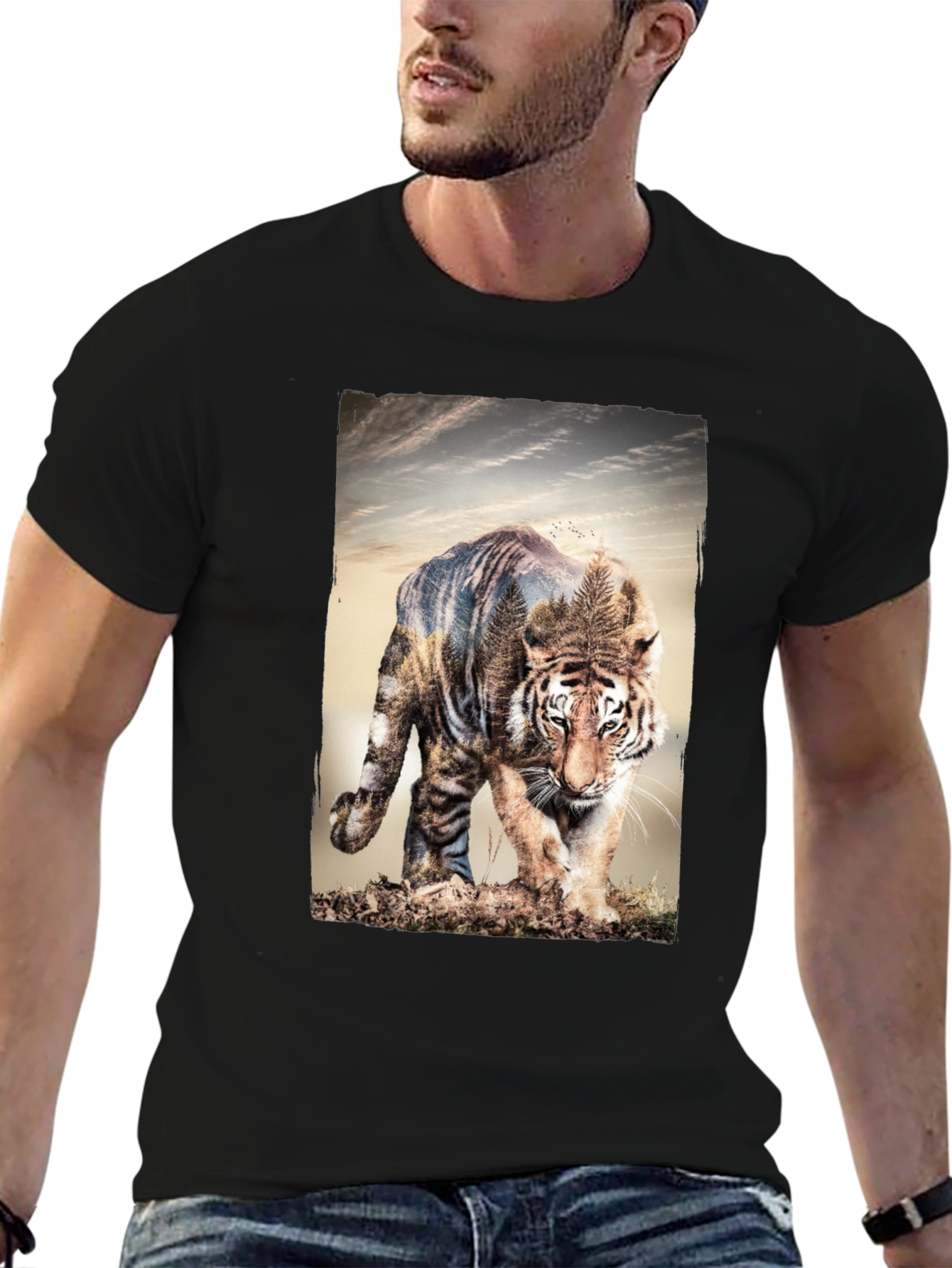 Tiger Graphic Print Tee - Nature Inspired Style