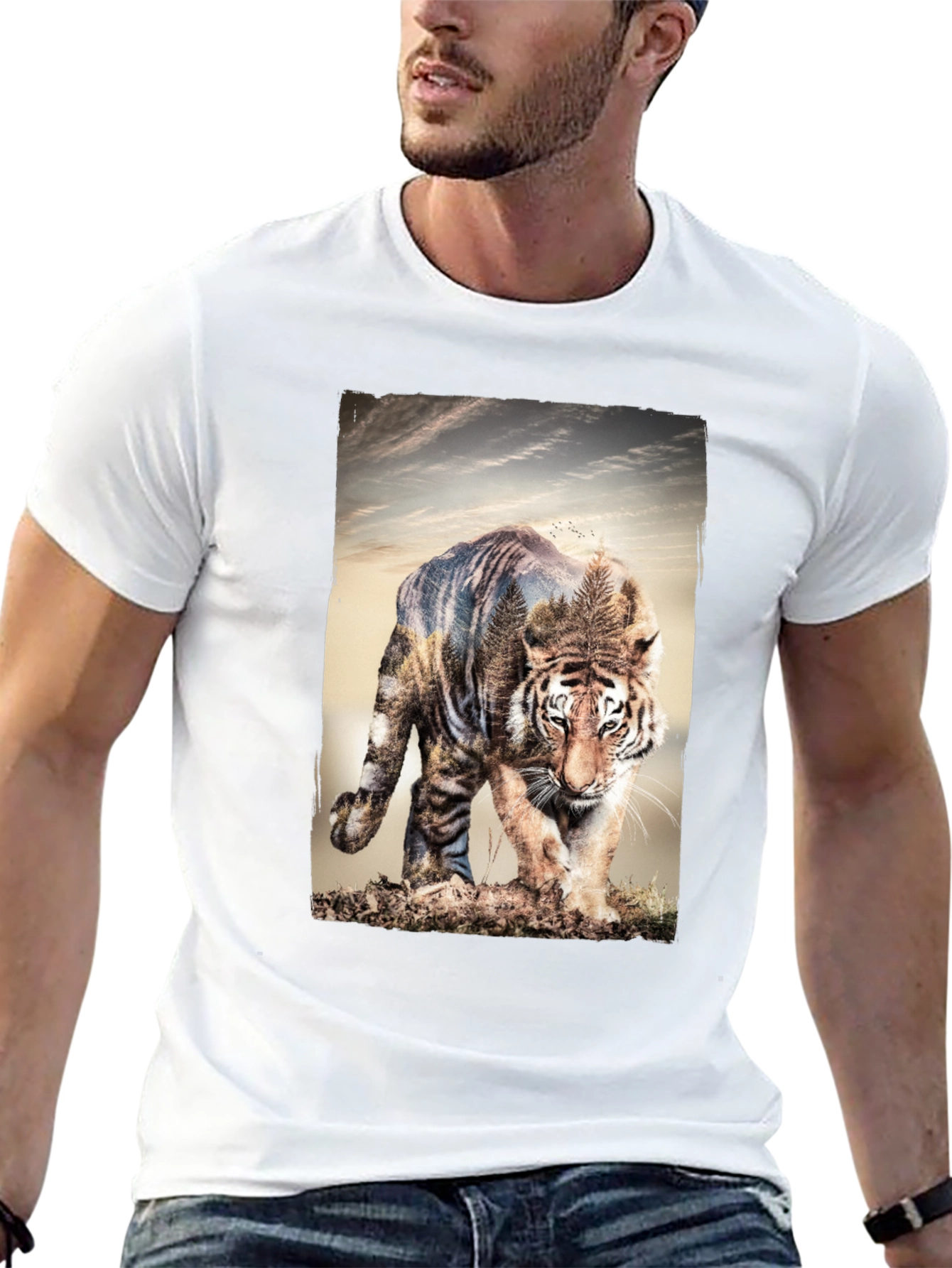 Tiger Graphic Print Tee - Nature Inspired Style