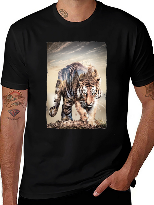 Tiger Graphic Print Tee - Nature Inspired Style