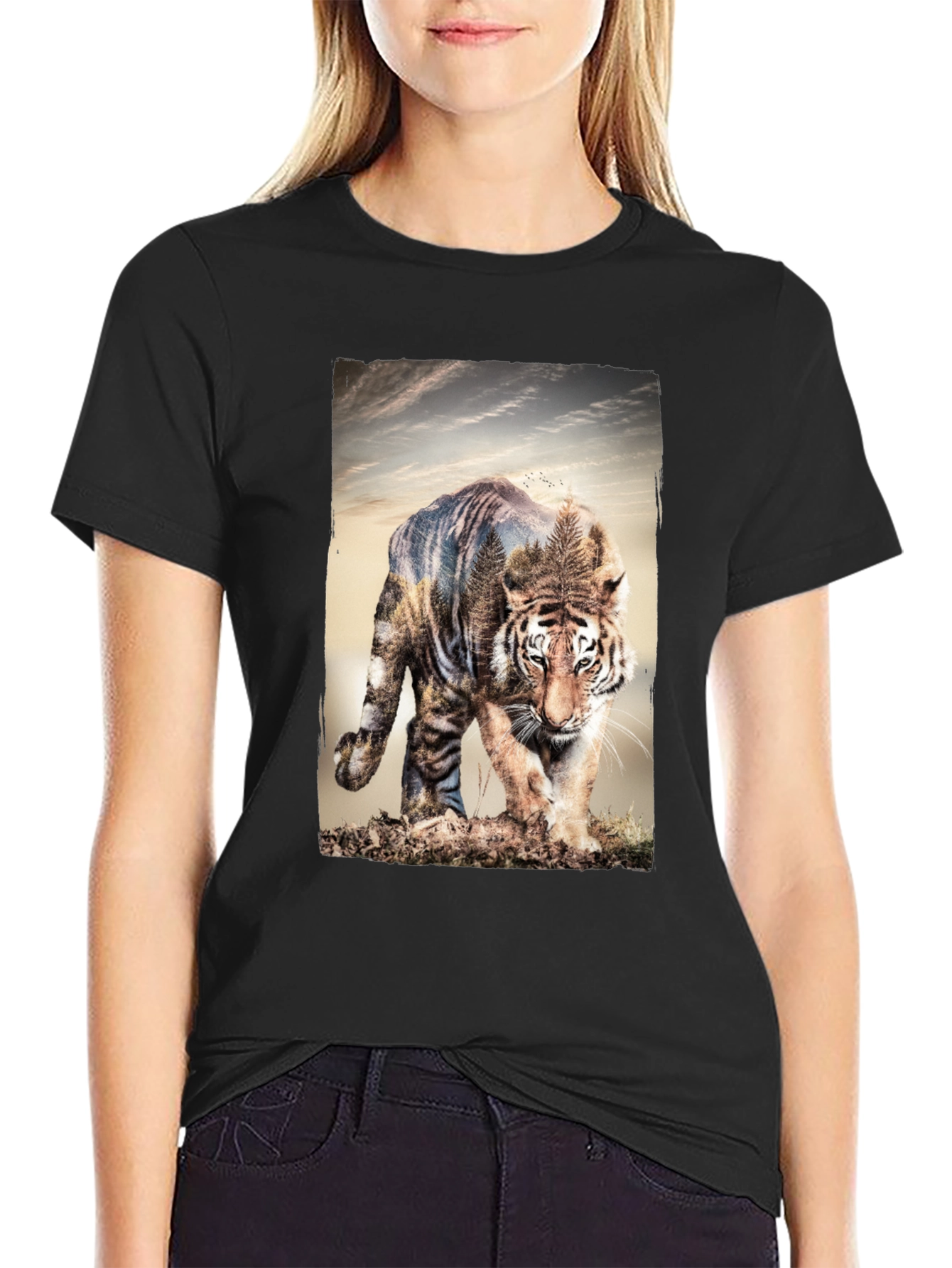 Tiger Graphic Print Tee - Nature Inspired Style
