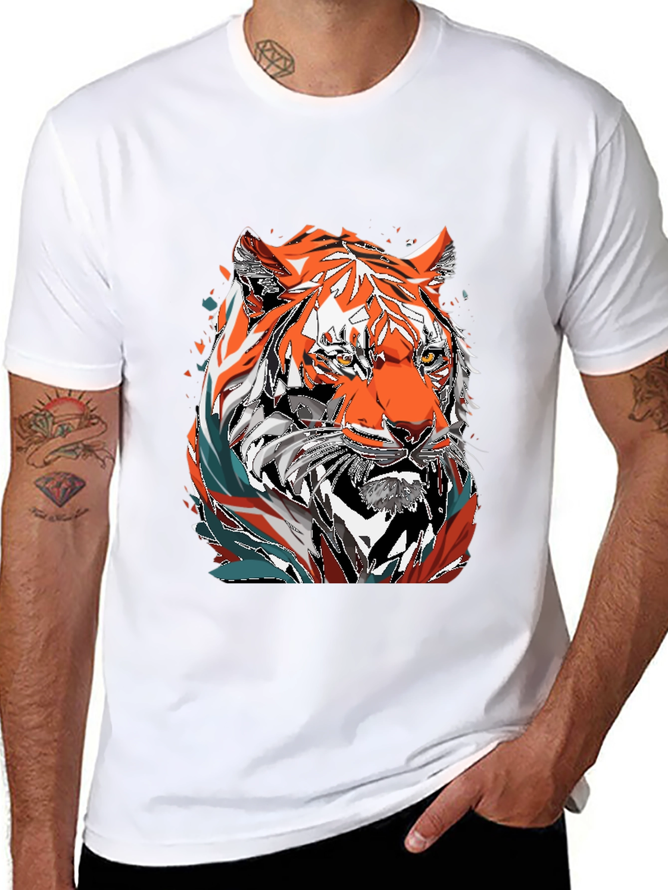 Tiger Graphic Tee - Mens Black T-Shirt