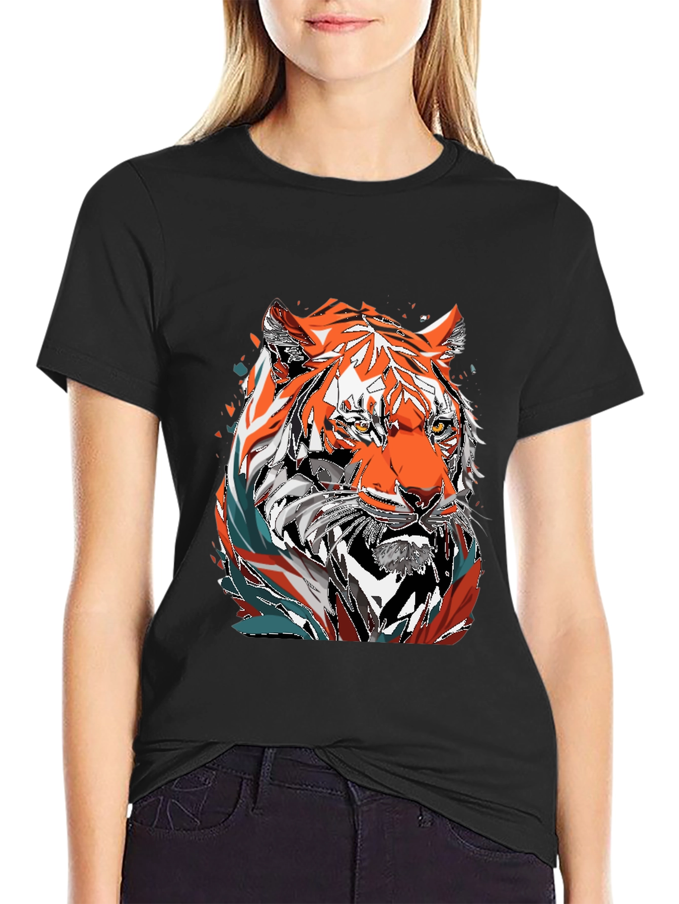 Tiger Graphic Tee - Mens Black T-Shirt