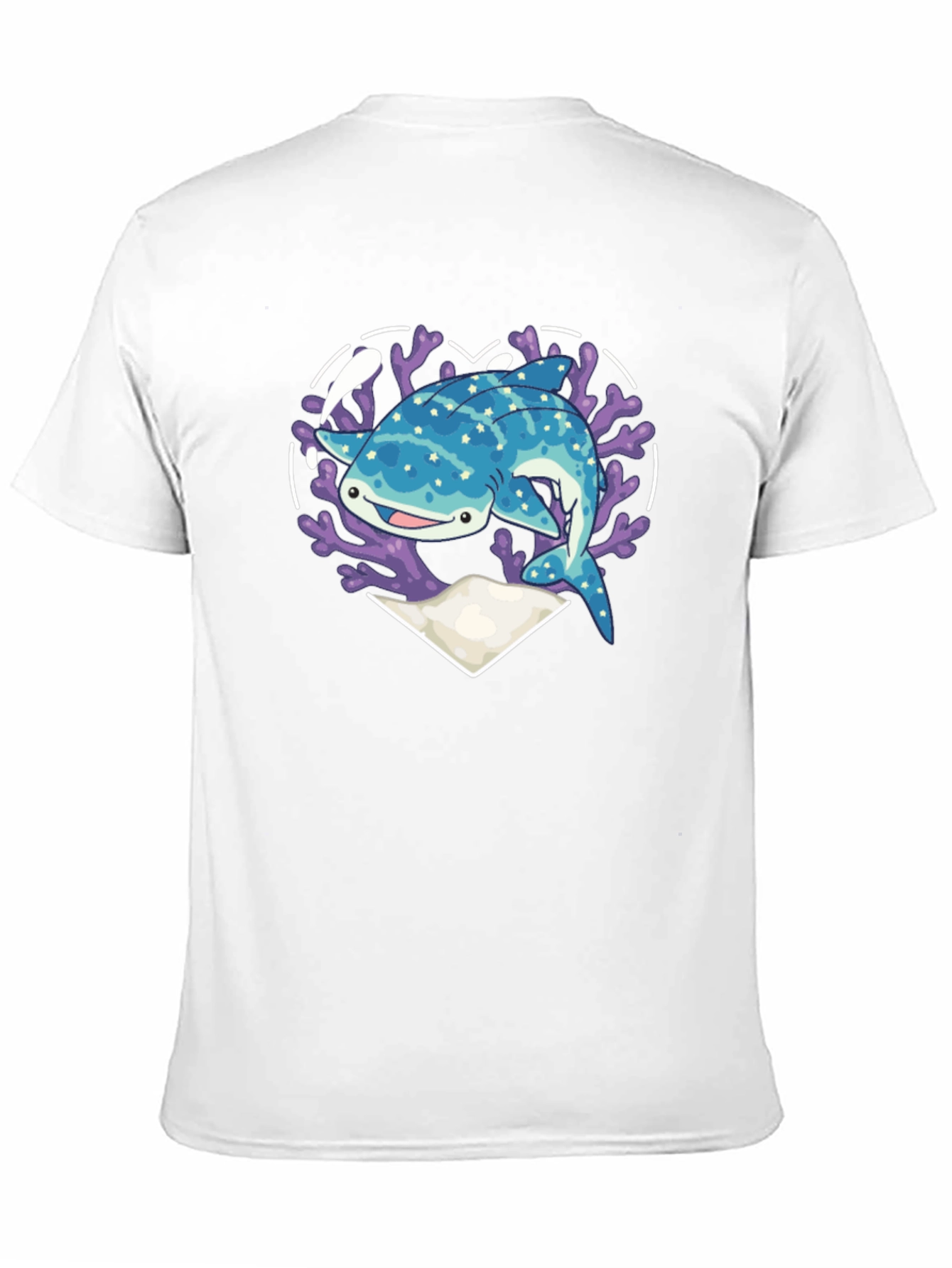 Whale Shark Heart Graphic Tee - Black