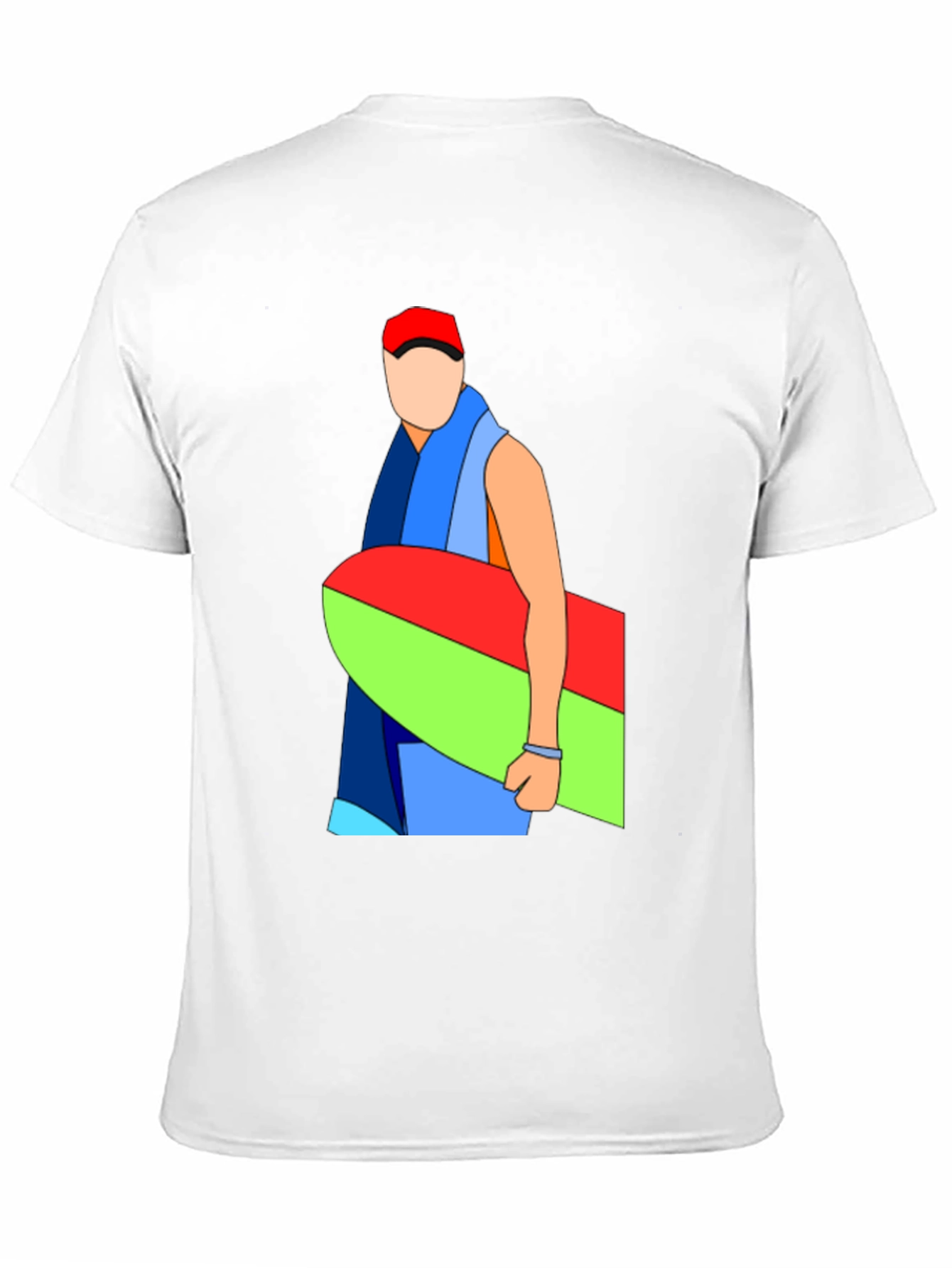 Abstract Surfboard Graphic Black T-Shirt