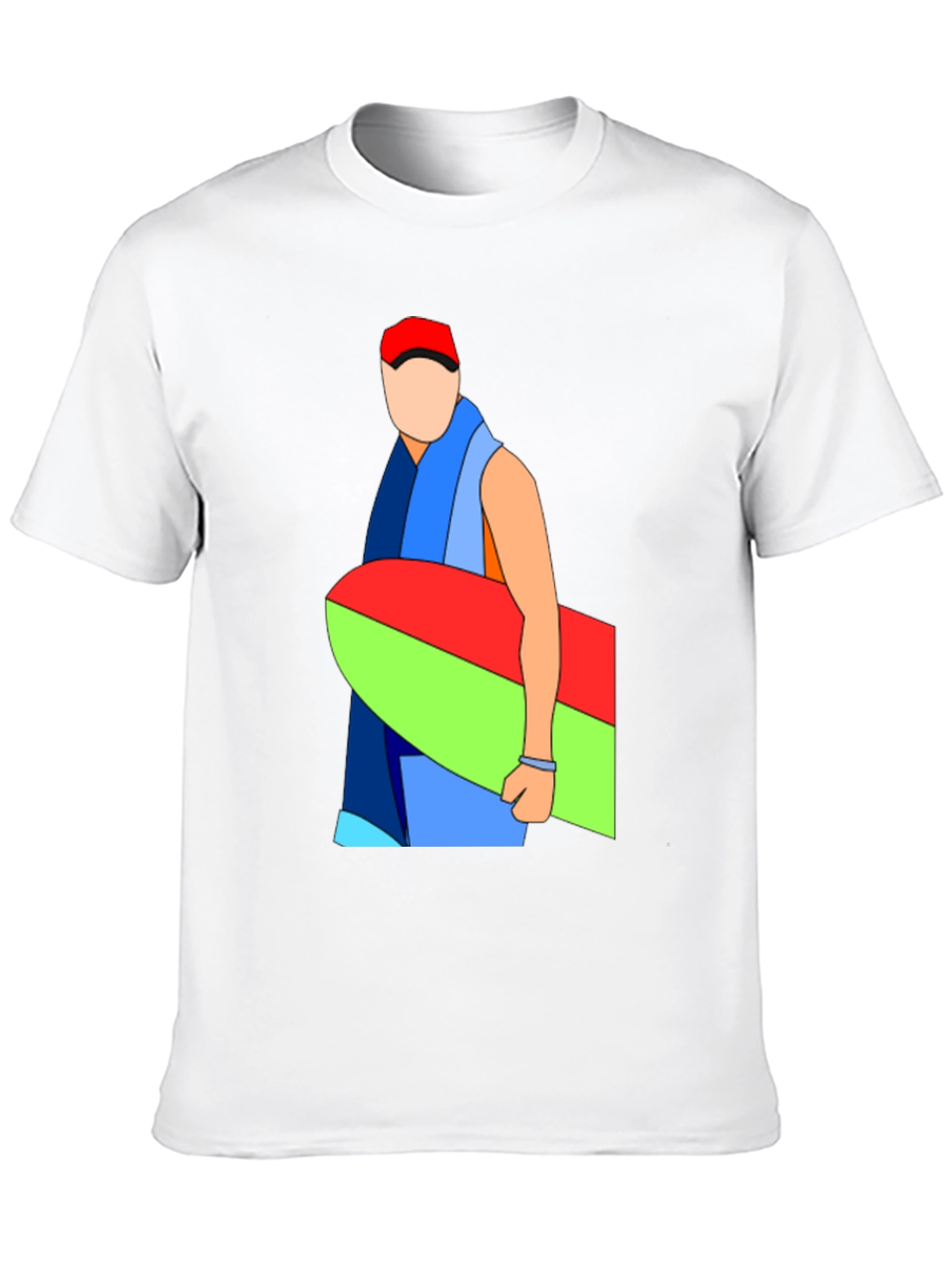 Abstract Surfboard Graphic Black T-Shirt