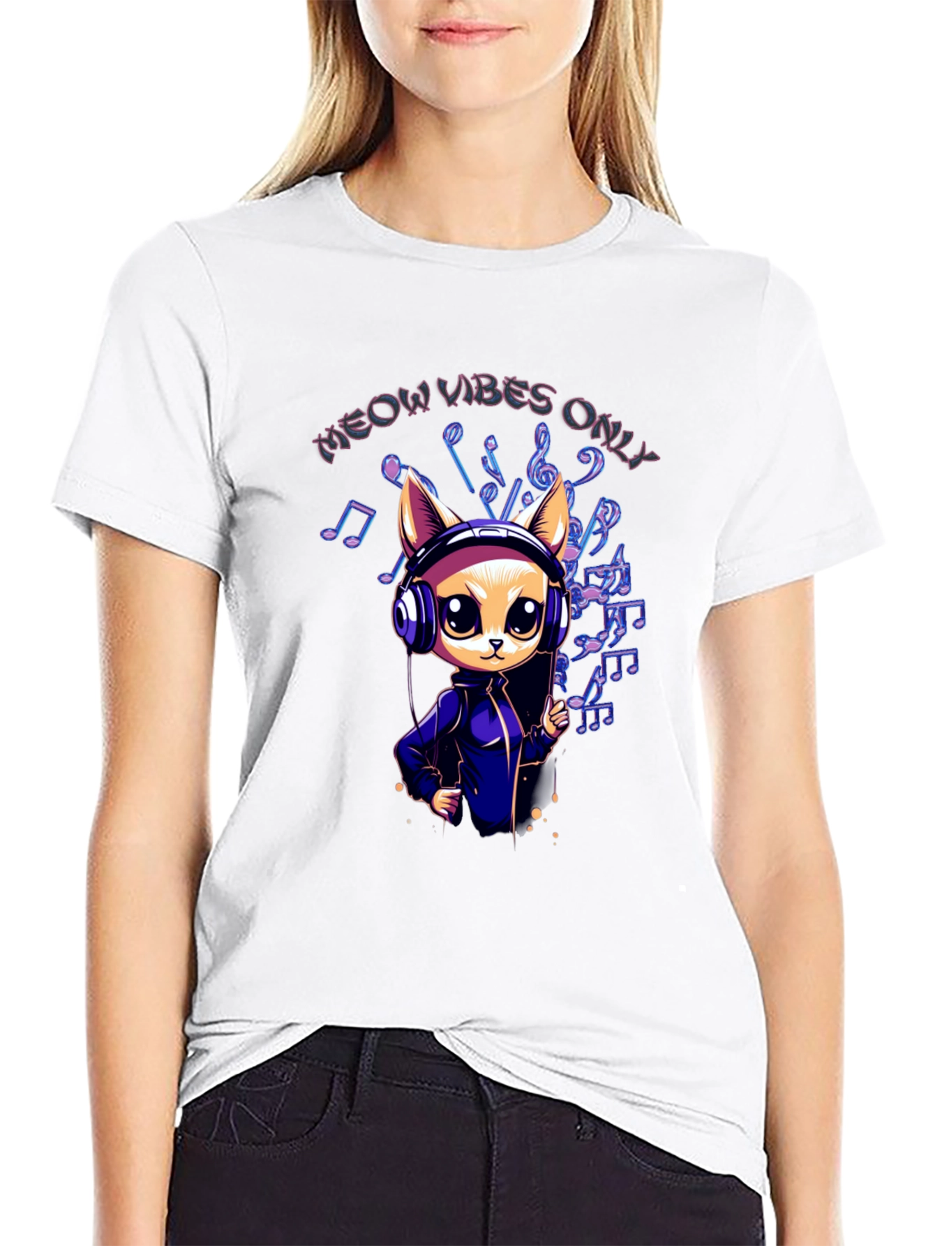 Meow Vibes Only Graphic Tee