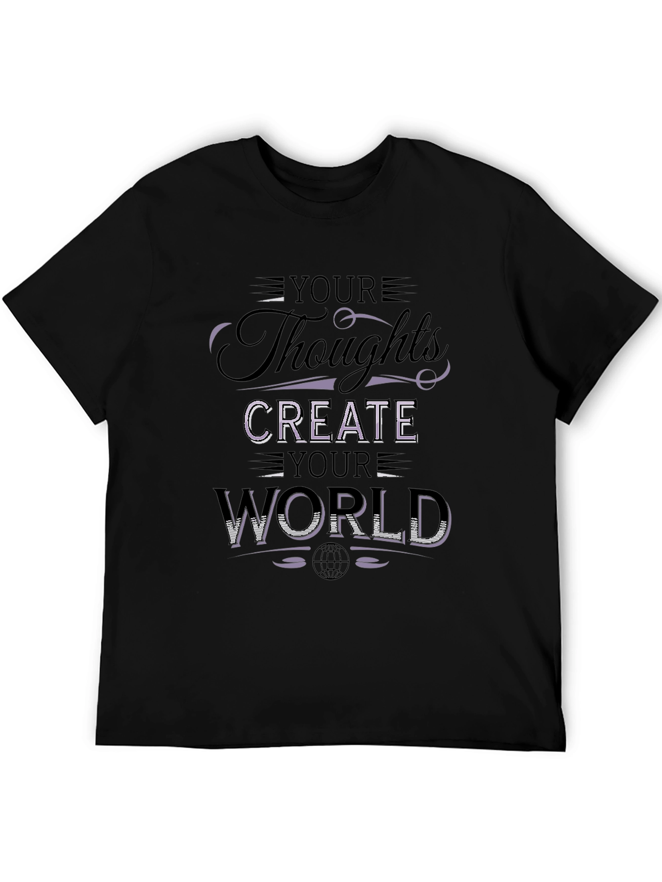 Your Thoughts Create Your World Black Graphic Tee