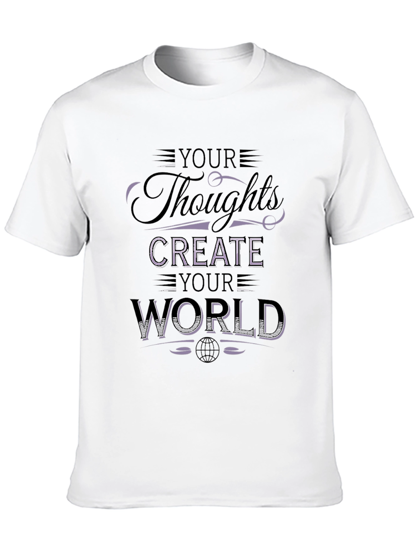 Your Thoughts Create Your World Black Graphic Tee