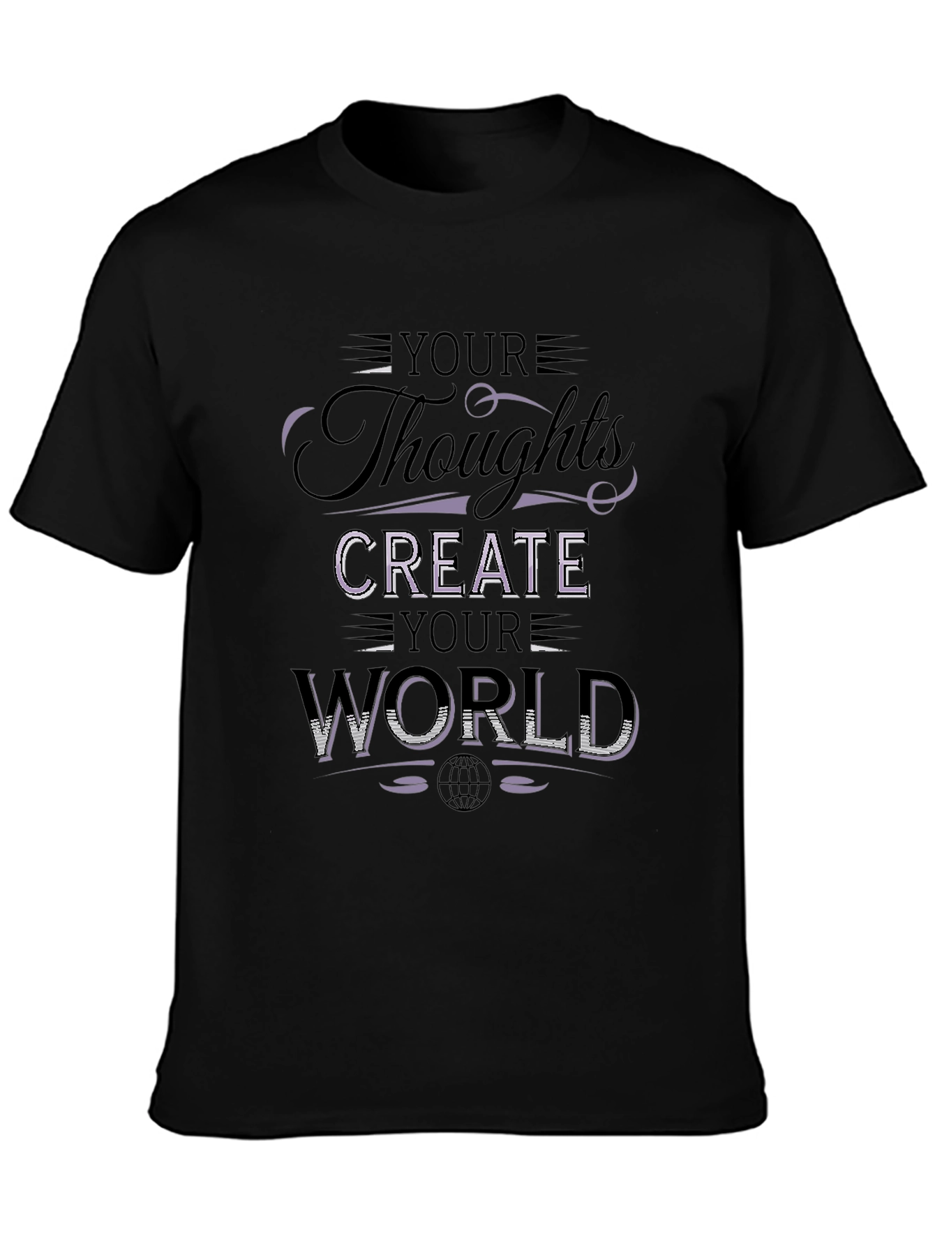 Your Thoughts Create Your World Black Graphic Tee