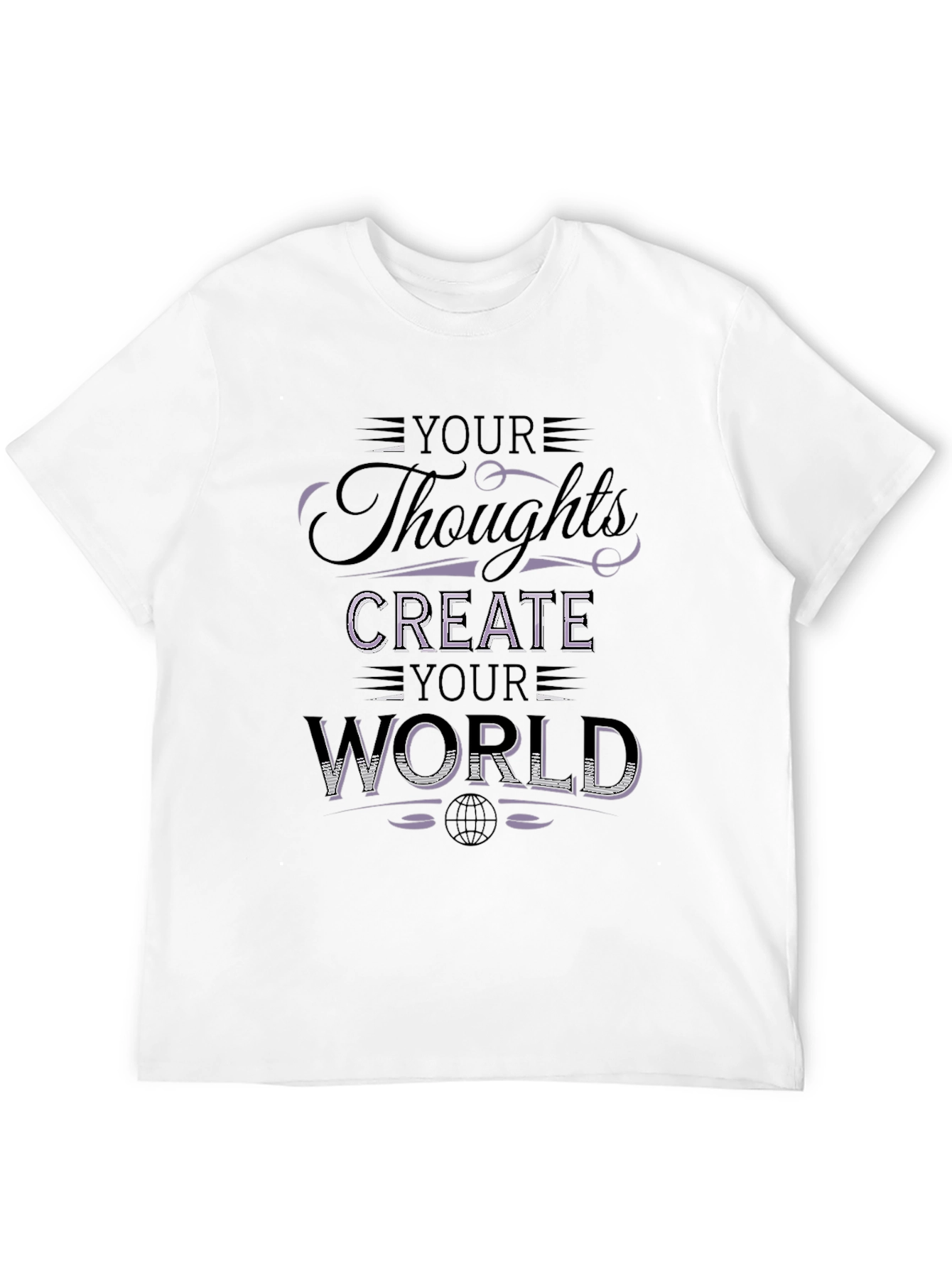 Your Thoughts Create Your World Black Graphic Tee