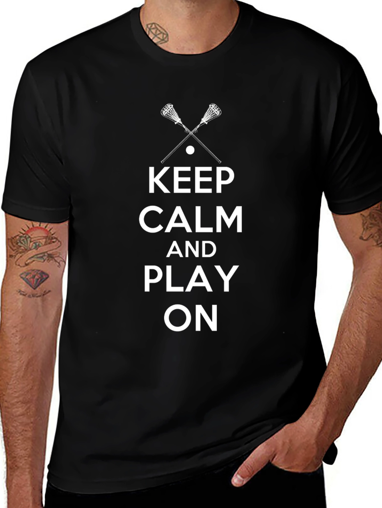 Keep Calm Lacrosse Graphic Tee
