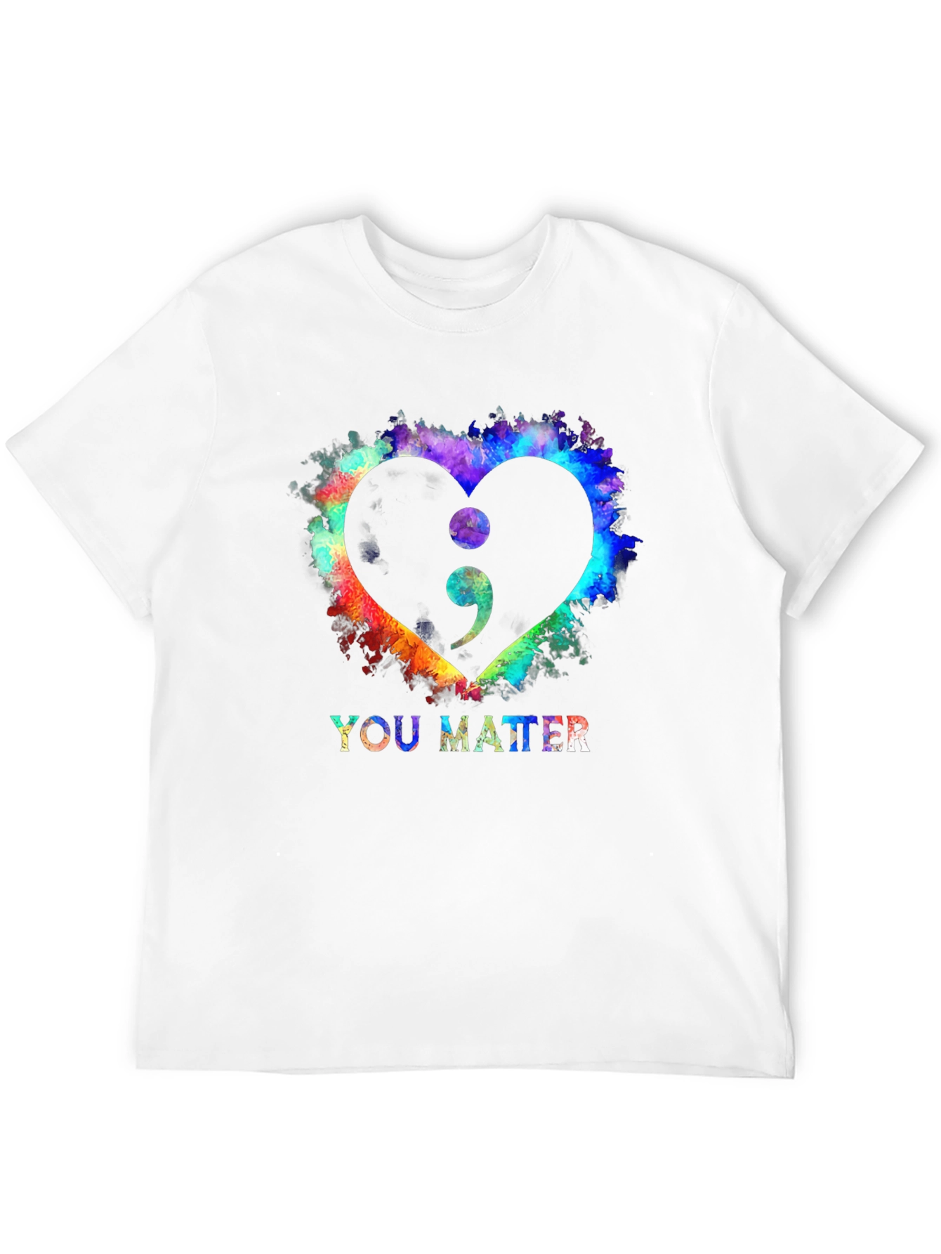 You Matter Semicolon Heart Graphic Tee