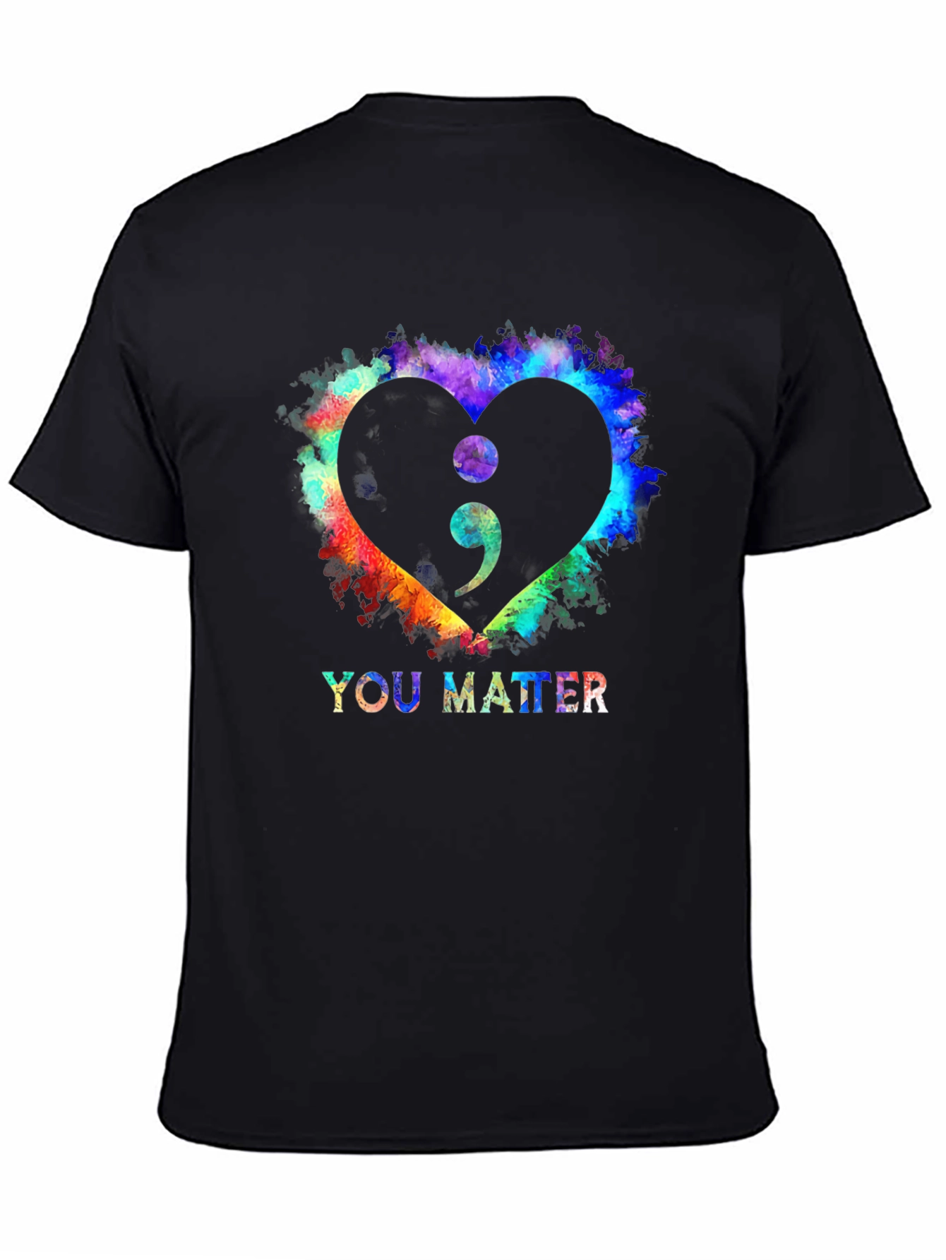 You Matter Semicolon Heart Graphic Tee