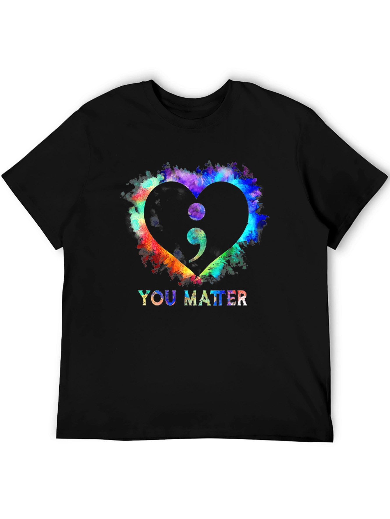 You Matter Semicolon Heart Graphic Tee