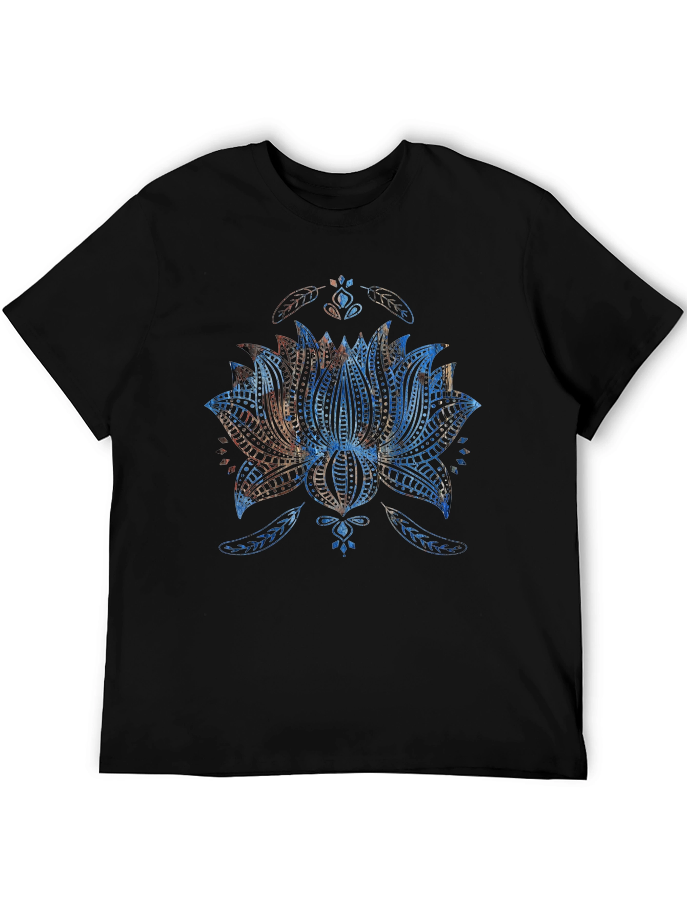 Lotus Flower Graphic T-Shirt - Mens Black Tee