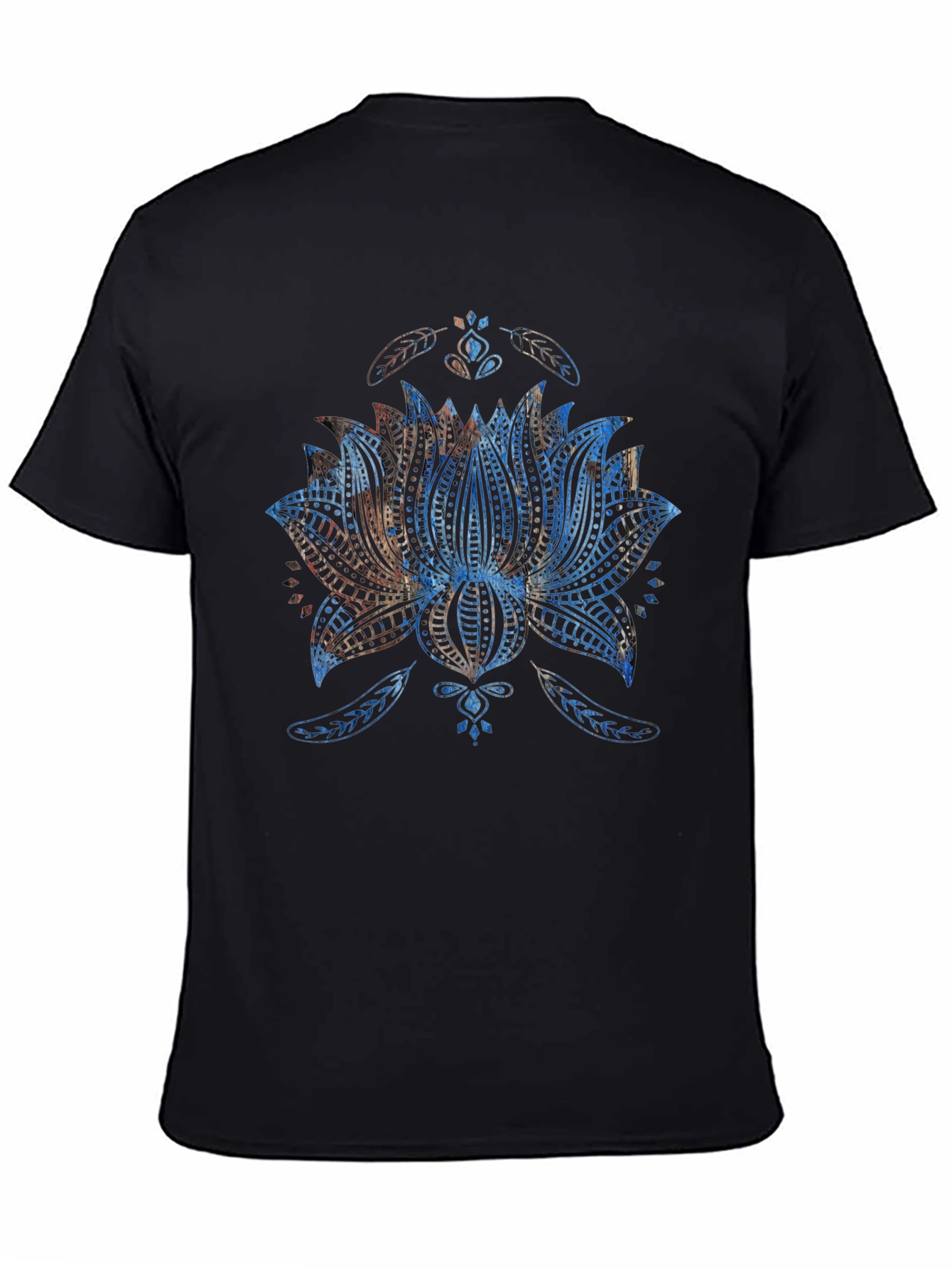 Lotus Flower Graphic T-Shirt - Mens Black Tee